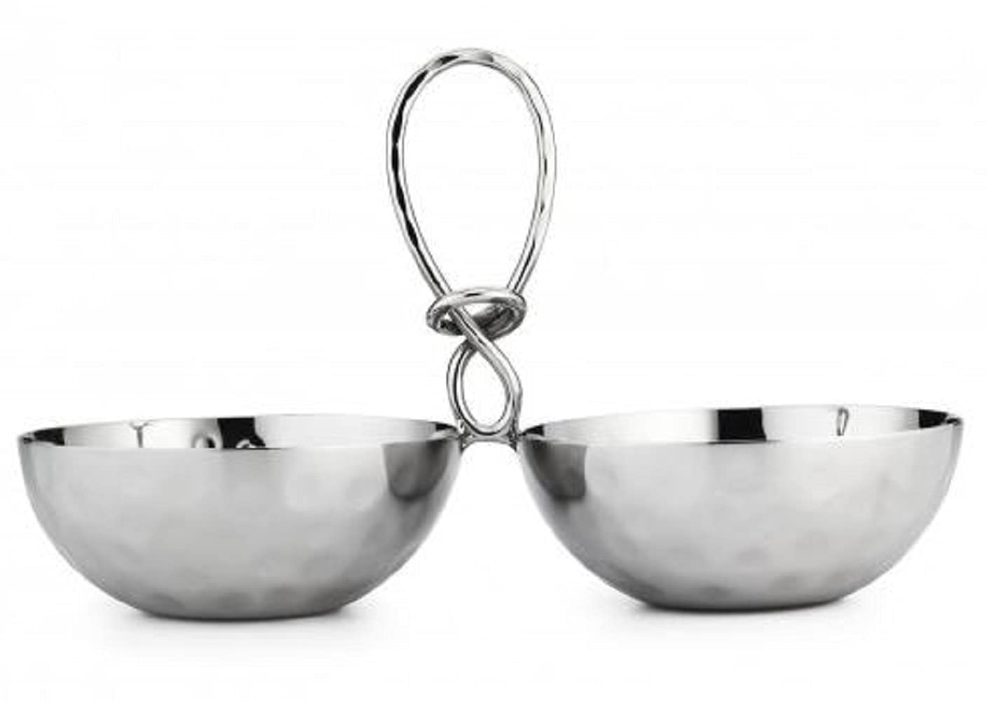 Premium 8.5-Inch Stainless Steel Opus 2 Bowl Set with Double Loop Handles - Perfect for Mixing, Serving, and Food Prep in Modern Kitchens