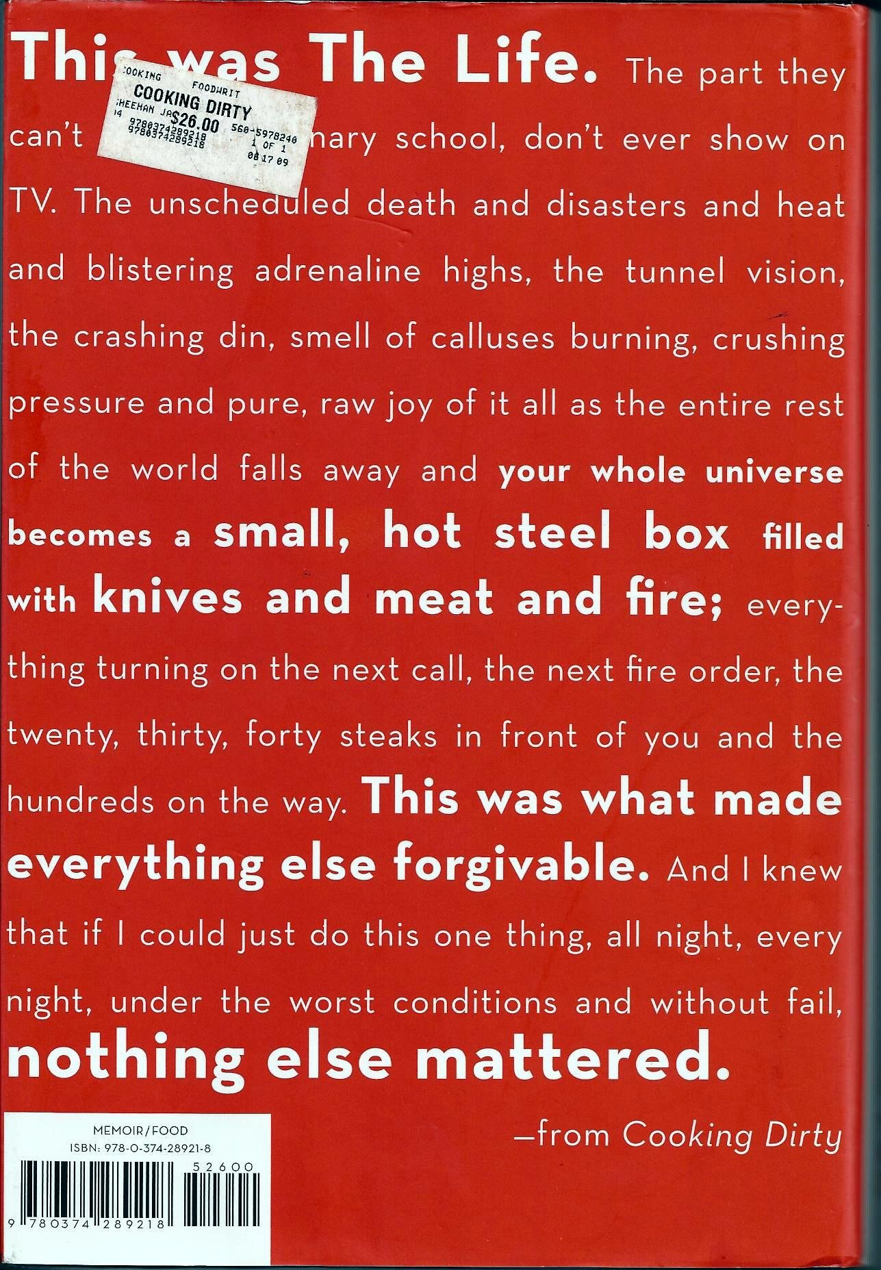 Cooking Dirty: A Memoir of Life, Sex, Love, and Death in the Kitchen – Perfect for Food Lovers and Culinary Enthusiasts