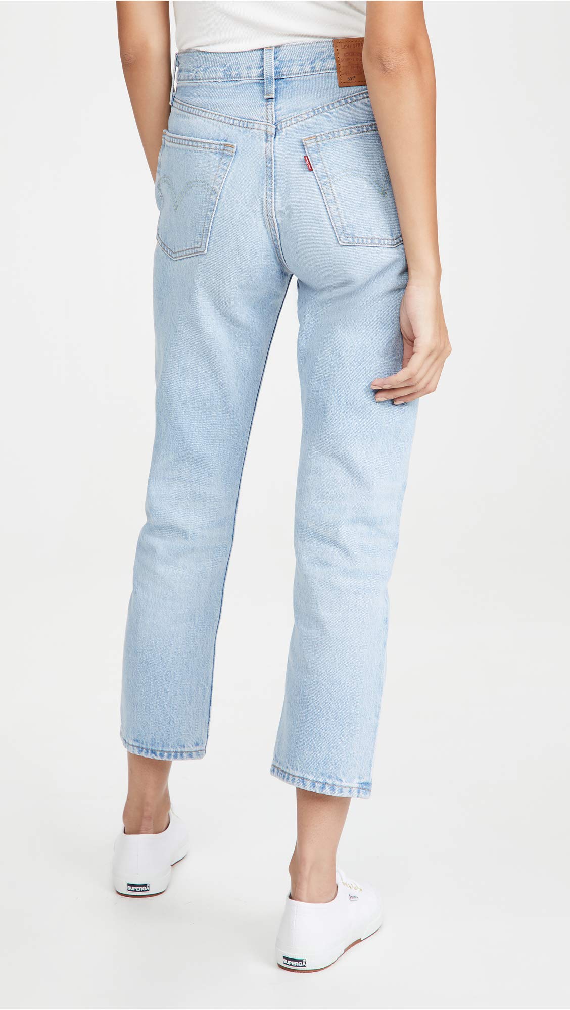 Levi's Women's Premium 501 Crop Jeans - High Waist Straight Leg Denim Pants for Casual Wear & Everyday Outfits