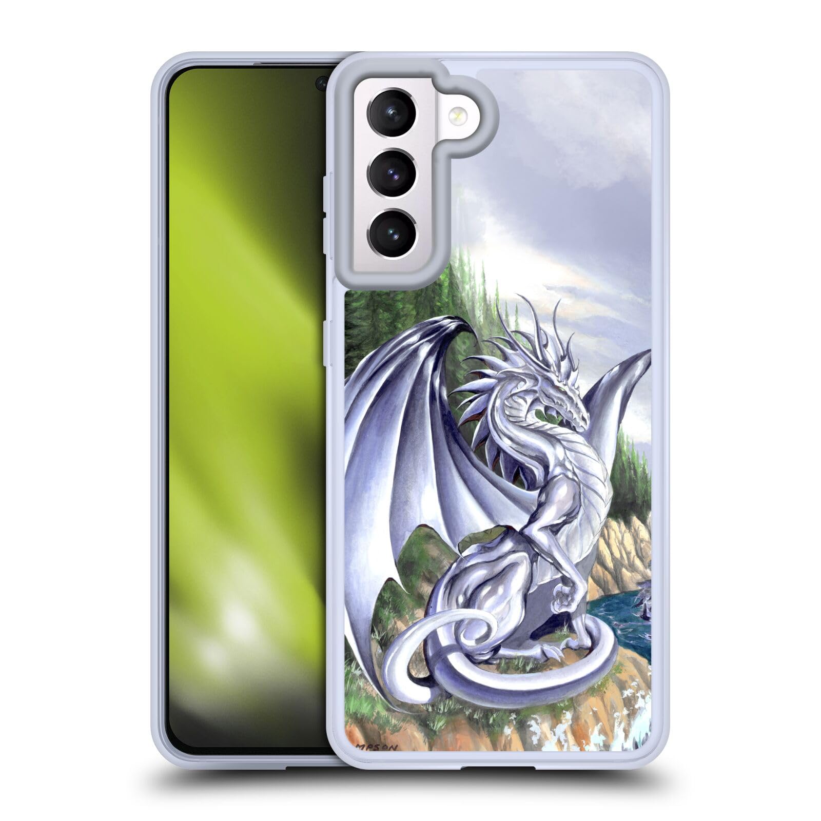Ruth Thompson Quicksilver Dragons Soft Gel Case for Samsung Galaxy S21 5G - Officially Licensed Protective Phone Cover by Head Case Designs - Perfect for Daily Use & Gaming