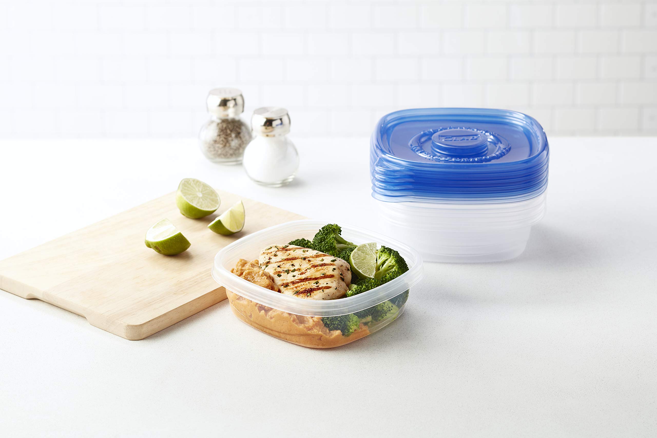 Glad 5-Count Food Storage Containers, 6-Pack (30 Total) - Airtight BPA-Free Plastic Containers for Meal Prep, Leftovers, Snacks & Desserts | Ideal for Kitchen, Office & Picnics