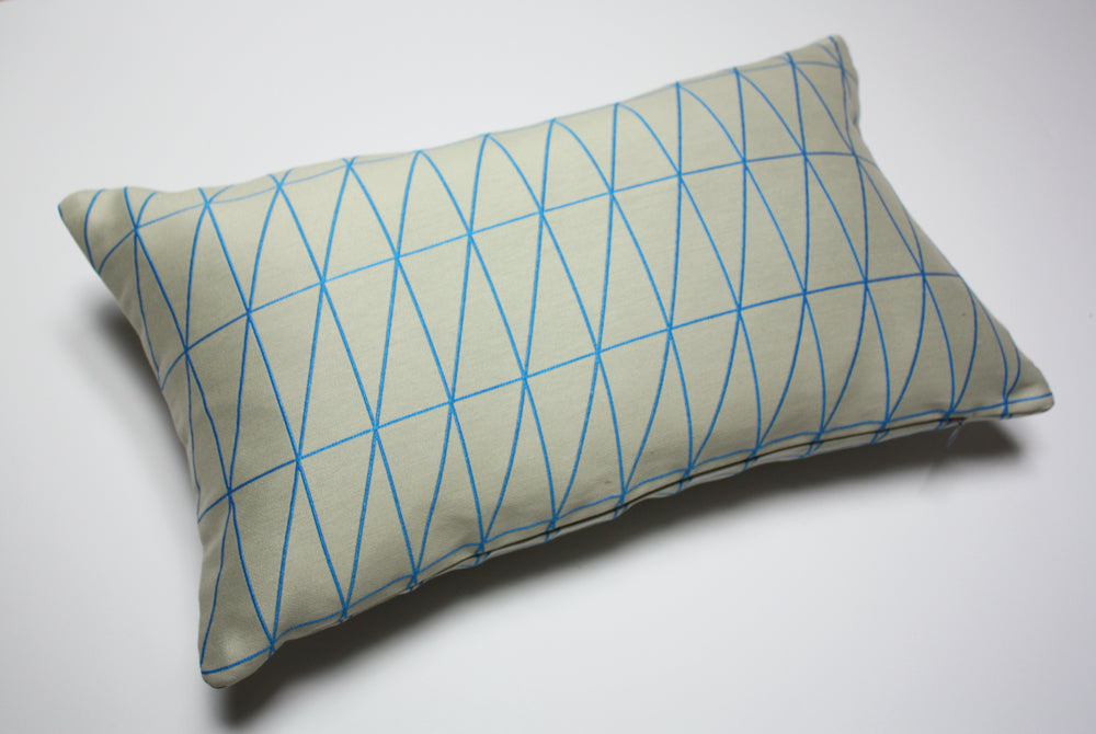 Maharam Bright Angle Cyan Throw Pillow - Modern Geometric Design for Sofa, Bed & Home Decor - Soft & Stylish Accent Cushion for Living Room, Bedroom & Office