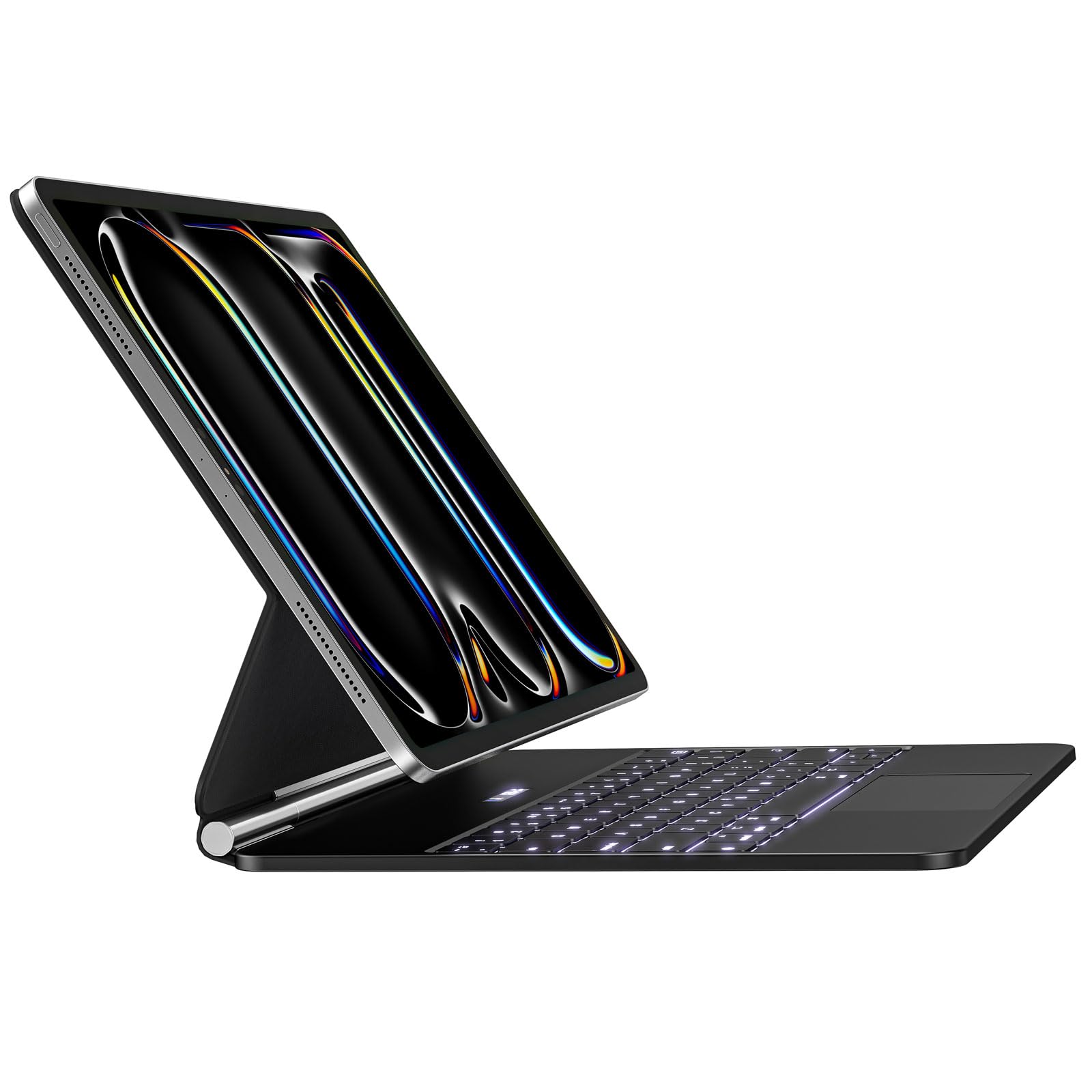 A2C Magnetic Keyboard Case for iPad Pro 13-inch (2024 M4) - Ultra Slim Bluetooth Keyboard with Backlit Keys, Multi-Touch Trackpad & Floating Stand | Perfect for Work, Study & Travel | Black