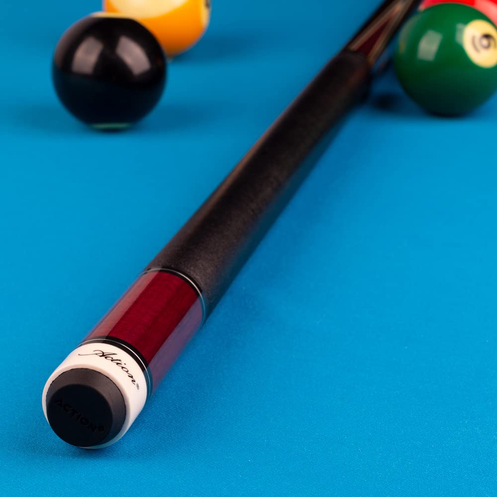 Premium Grey & Purpleheart Inlaid Billiards Pool Cue Stick - Professional Tournament Quality - Perfect for Home Game Rooms, Bars, and Competitive Play