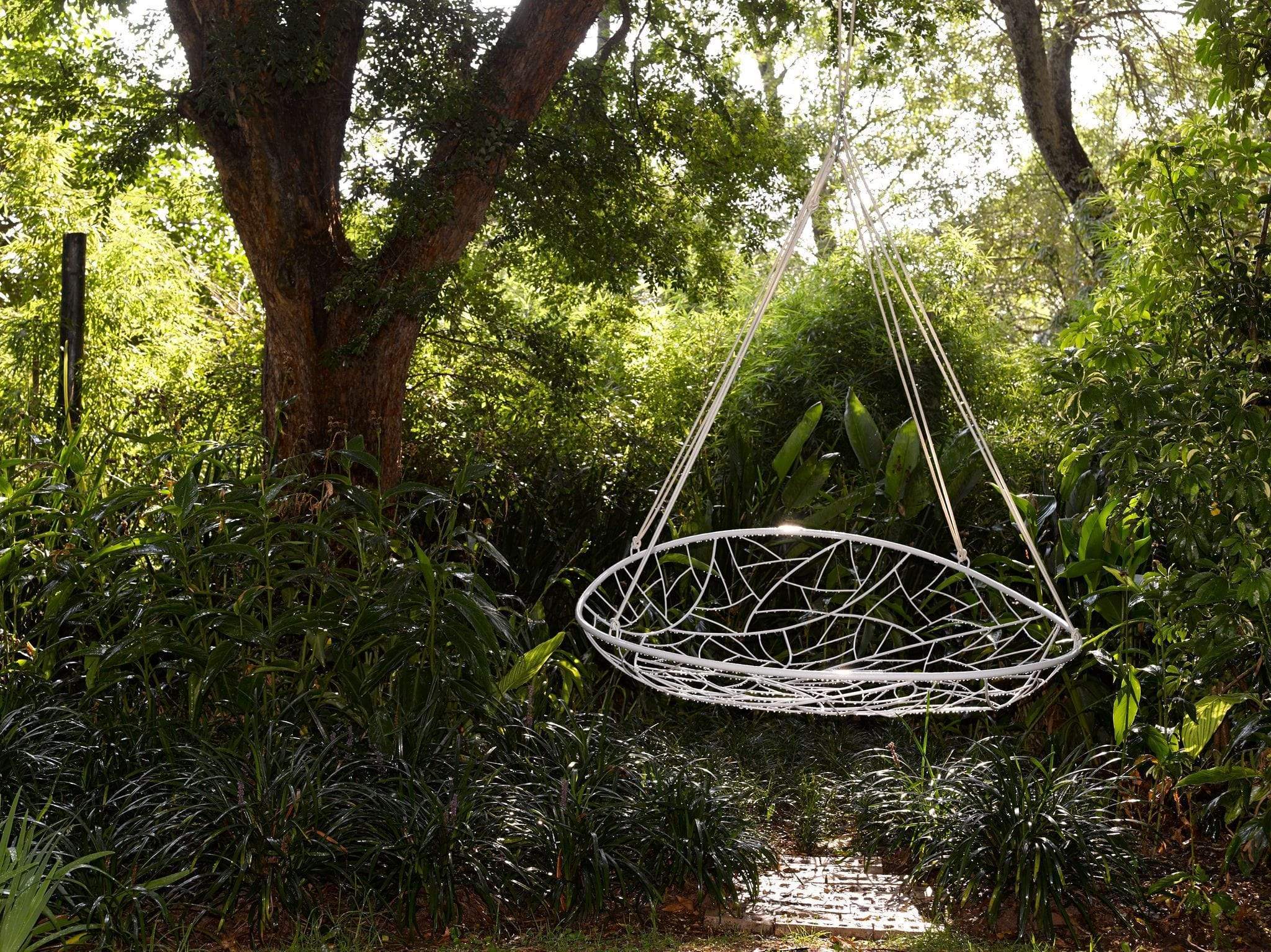 Big Basket Hanging Chair - Comfortable Woven Rattan Swing Seat for Indoor/Outdoor Use - Perfect for Patio, Garden, Balcony & Bedroom Relaxation