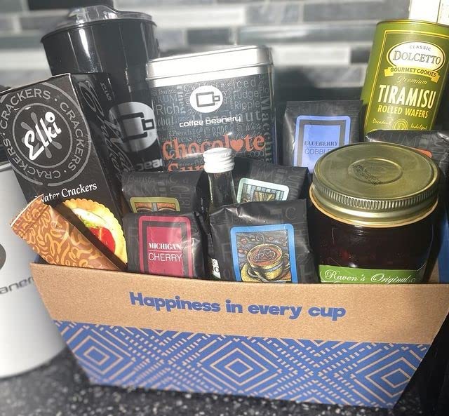 Gourmet Coffee & Tea Gift Basket | Premium Coffee Beans, Artisan Tea & Deluxe Snacks | Perfect for Holidays, Corporate Gifts & Housewarming Presents