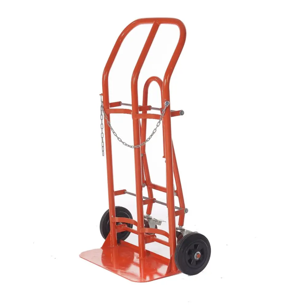 Heavy Duty Cylinder Trolley Cart - Gas Cylinder Hand Truck with 360° Swivel Wheels for Easy Transport - Perfect for Workshop, Garage, and Industrial Use