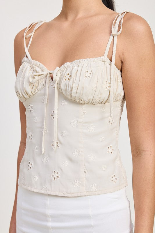 Sexy Bustier Top with Adjustable Shoulder Ties - Women's Fashion Lingerie & Clubwear for Date Night, Parties, and Boudoir Photography