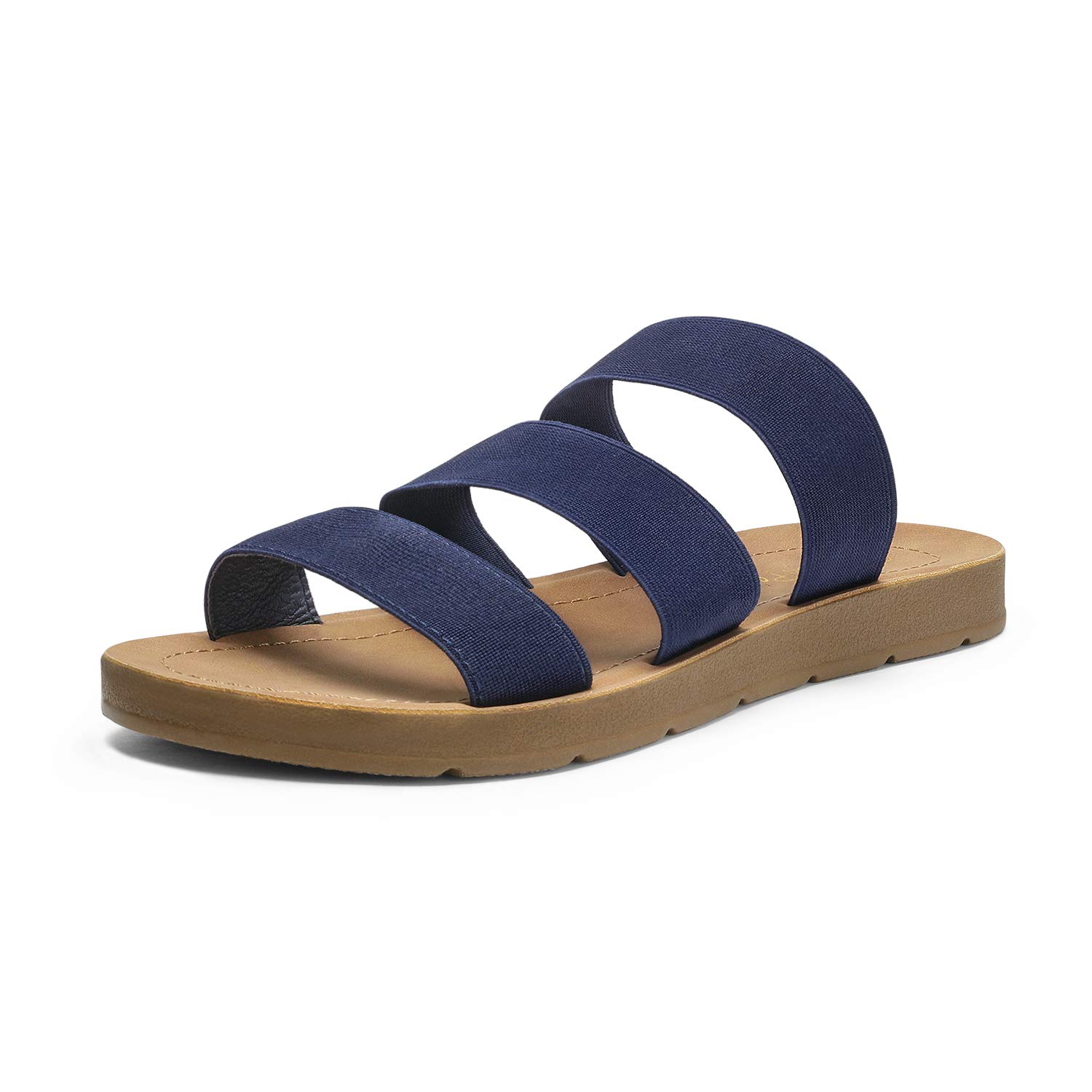 DREAM PAIRS Women's Comfortable Flat Slide Sandals - Open Toe Slip-On Summer Sandals for Beach, Pool & Casual Wear | Lightweight & Breathable