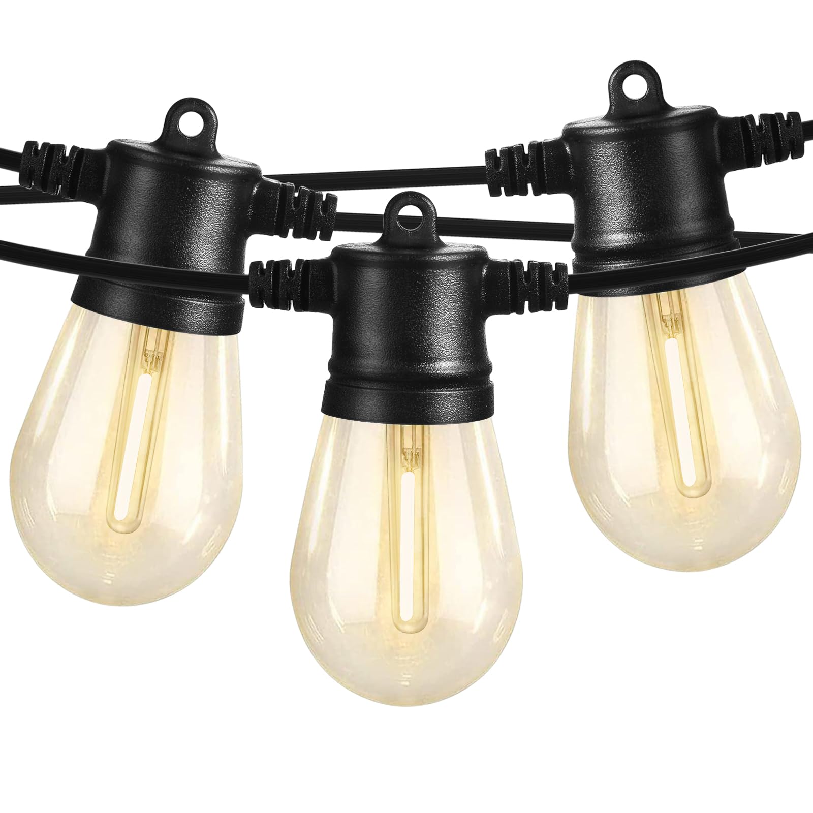 SUNTHIN 96FT Outdoor String Lights with 32 LED Shatterproof Bulbs - Waterproof Patio Lights for Backyard, Deck, Garden, Porch, Bistro & Cafe Decor | Perfect for Parties, Weddings & Outdoor Dining