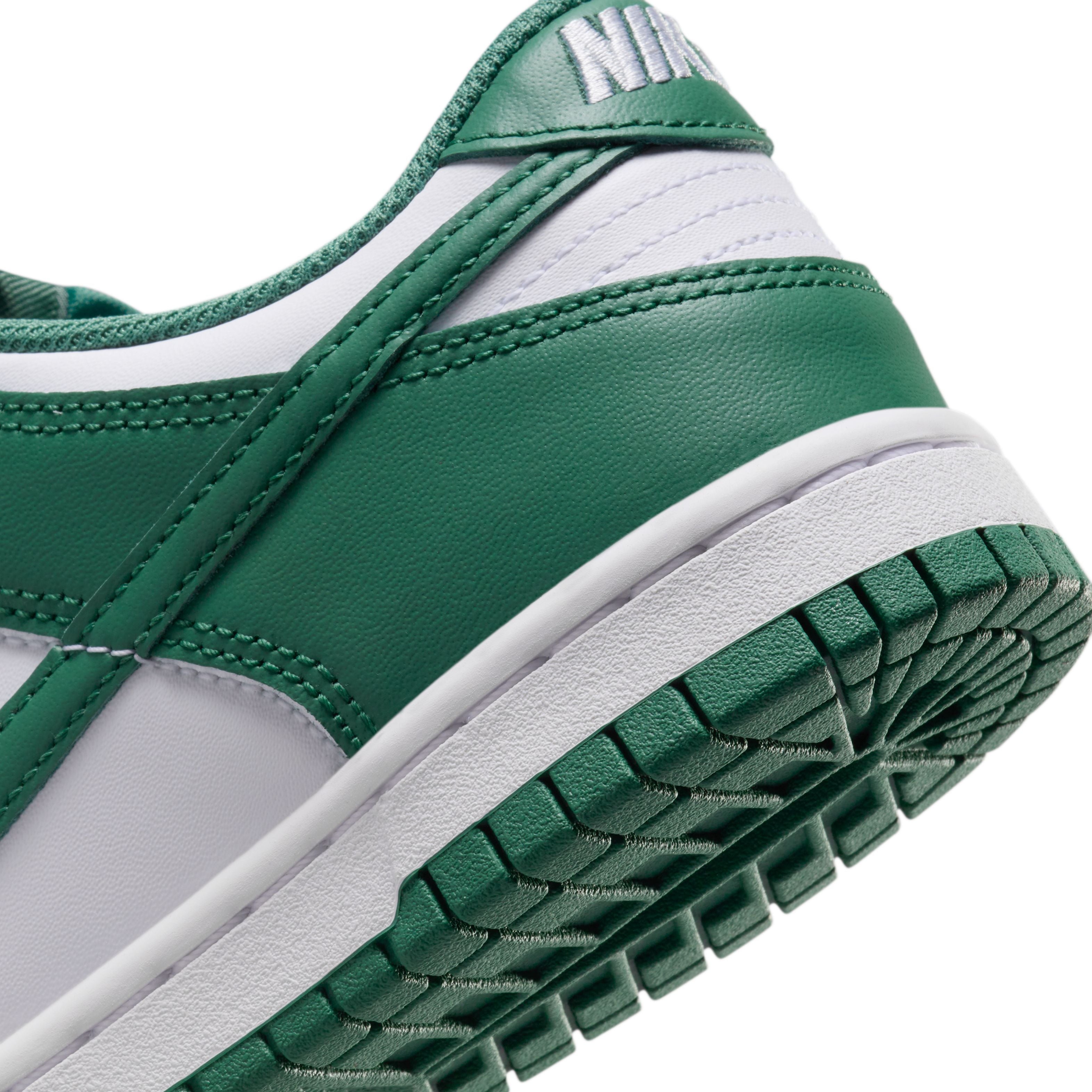 Nike Kids Dunk Low 'Spruce Green' Sneakers - Lightweight Basketball Shoes for Boys & Girls - Perfect for School, Sports & Casual Wear