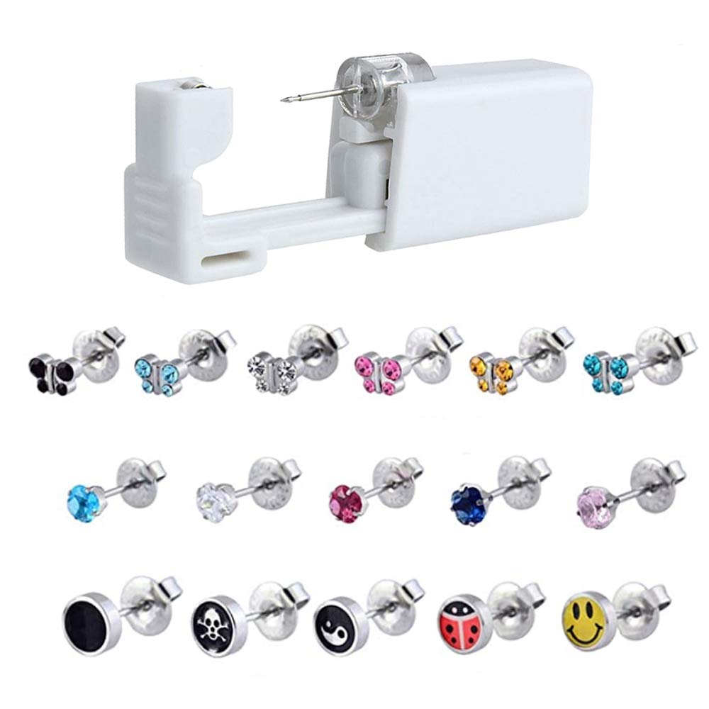 Disposable Sterile Ear Piercing Kit for Babies & Kids - Pain-Free Tragus Piercing Gun with Studs | Safe & Easy Ear Piercing Tool for Infants, Toddlers & Children | Perfect for First Ear Piercing at Home or Salon