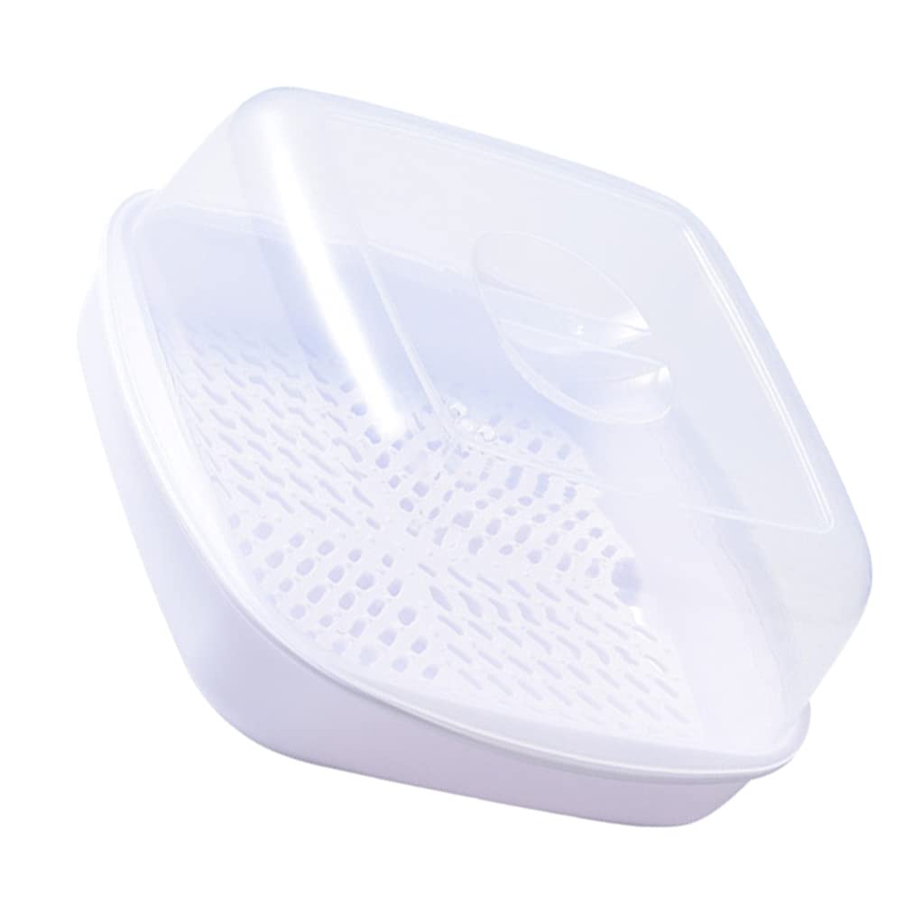 YARNOW Microwave Steamer Container with Lid - BPA-Free Plastic for Steaming Bread, Buns, Dumplings & Fish | Perfect for Quick Meals, Healthy Cooking & Meal Prep