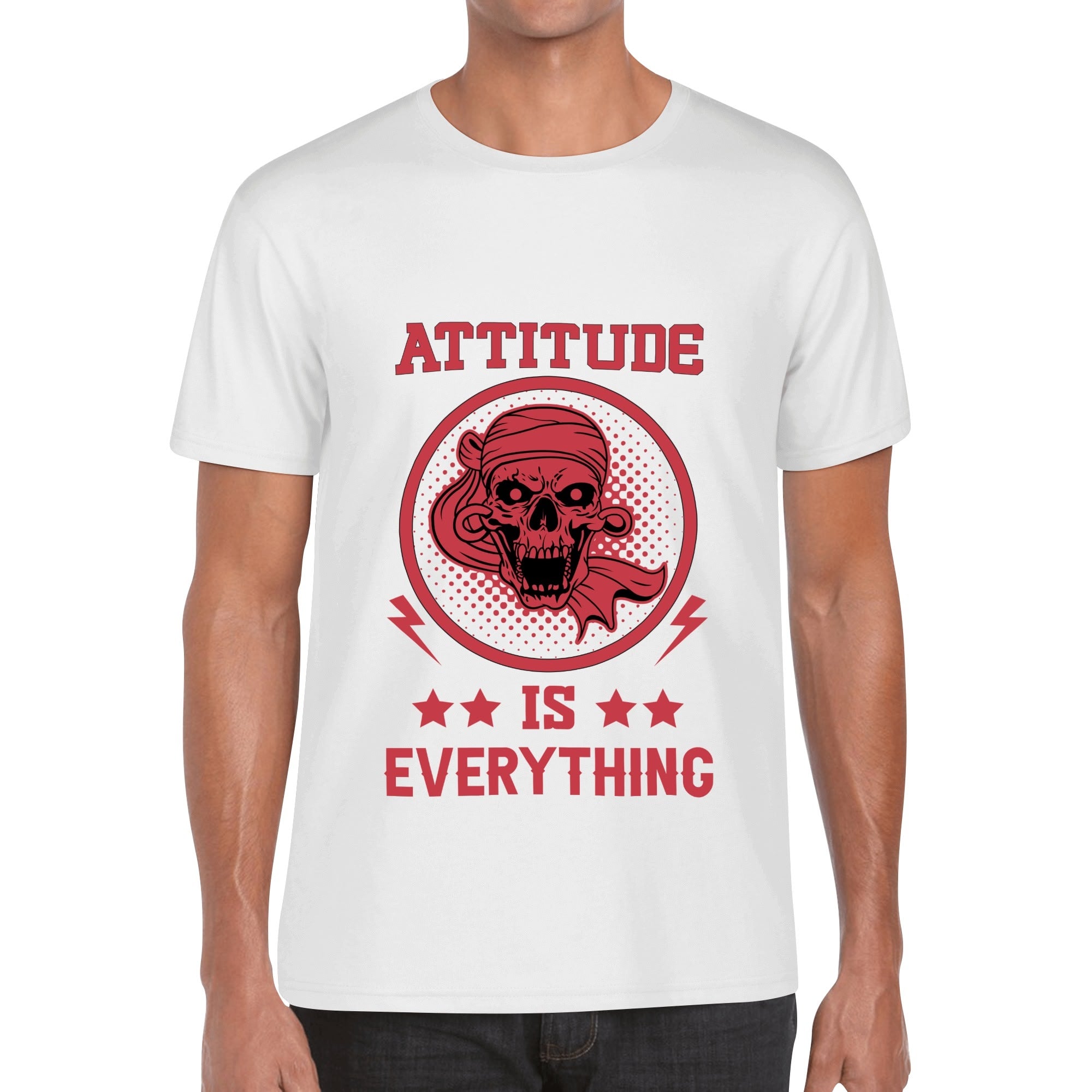 Attitude Is Everything Men's Cotton T-Shirt - Soft Comfortable Casual Tee for Everyday Wear, Gym & Street Style