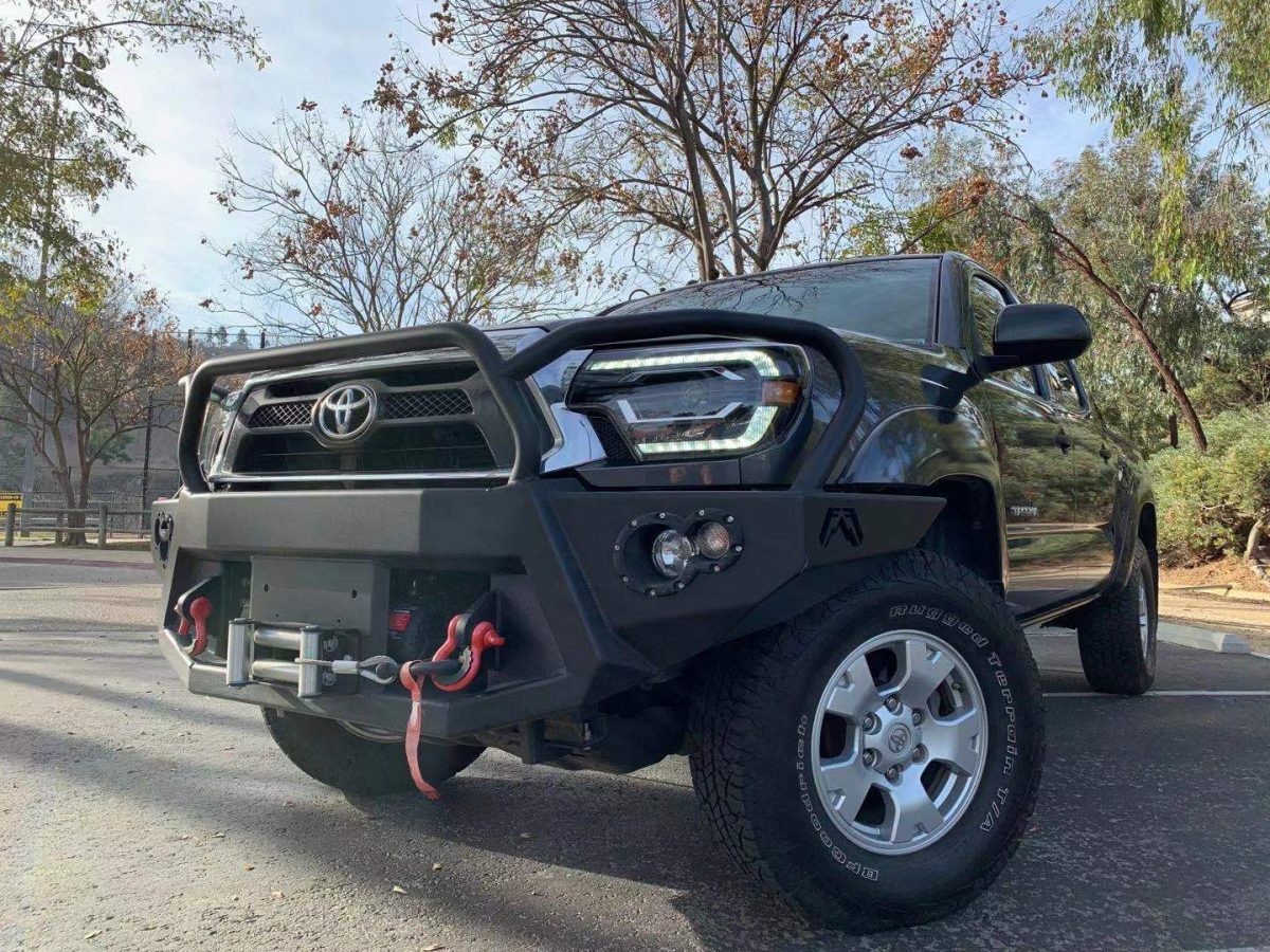12-15 Toyota Tacoma LUXX Series LED Projector Headlights - Black Housing High Performance Headlights for Off-Road & Night Driving