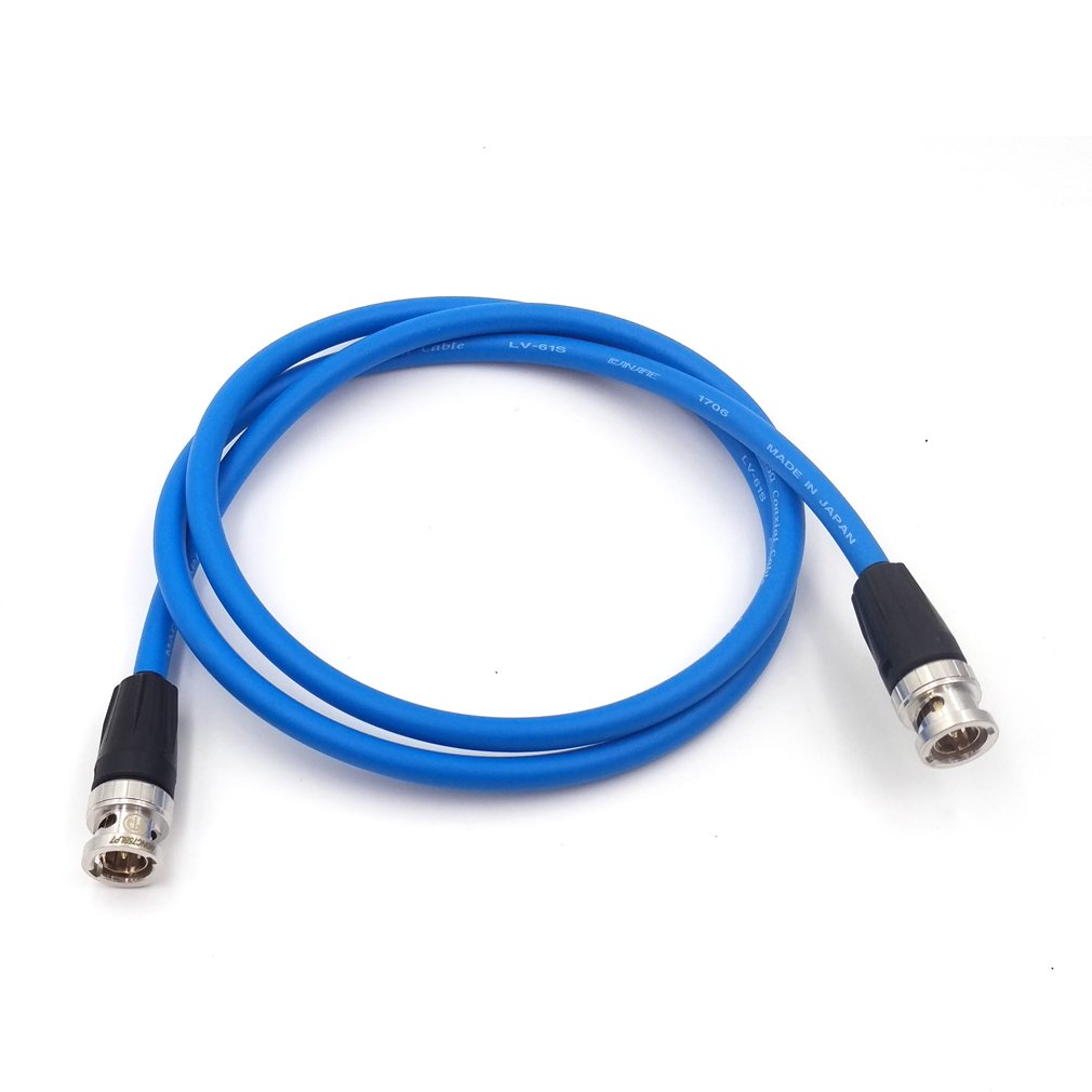 High-Quality SDI Video Cable - Neutrik BNC to BNC Coiled Cable (40m/131.2ft) for SmallHD Monitors & Professional Video Equipment | Durable Canare SDI Cable in Blue | Perfect for Live Broadcast, Studio Production & Field Recording