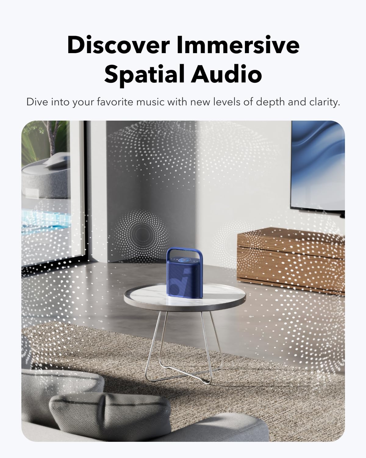 Soundcore Motion X500 Portable Bluetooth Speaker with Immersive Spatial Audio - Wireless Hi-Res Speaker with 3X Detail, 3-Channel Audio & Upward-Firing Driver | Perfect for Outdoor Adventures, Pool Parties & Home Entertainment
