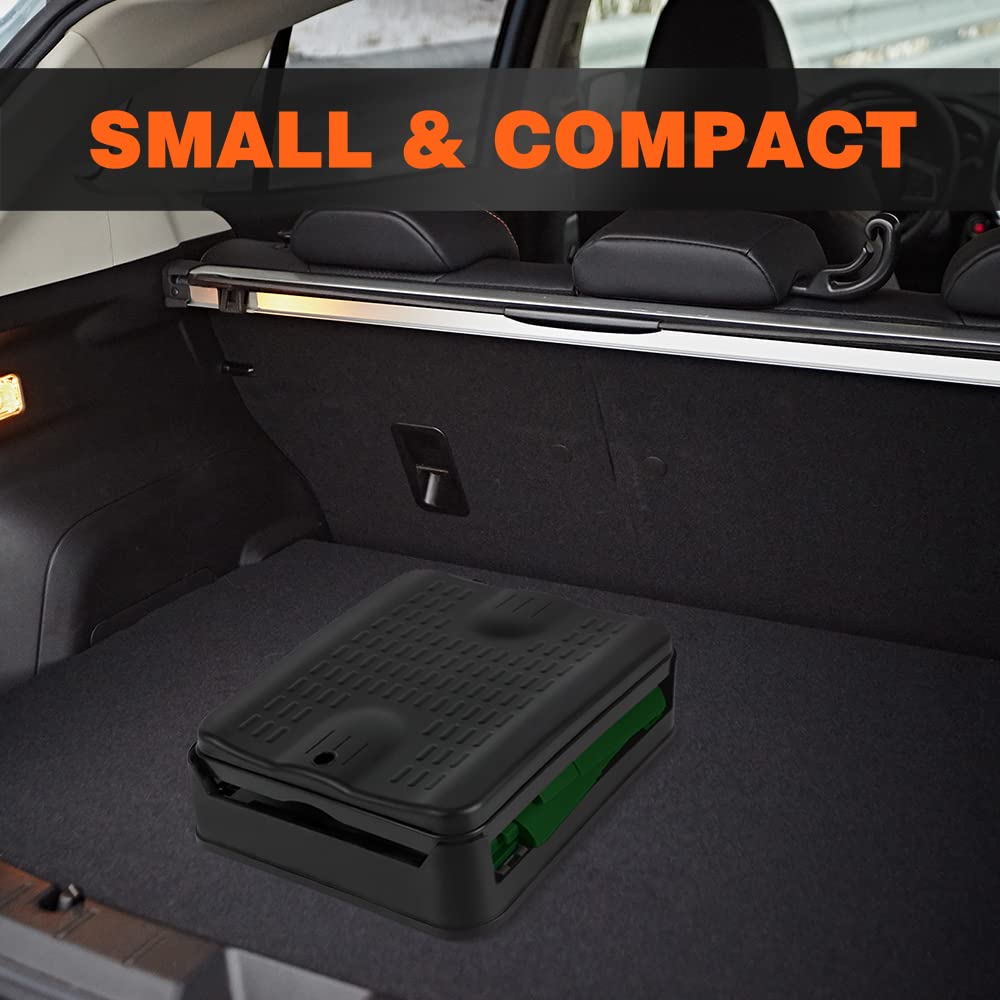 Portable Folding Toilet with Cover - Lightweight Camping Toilet for Outdoor Travel, Hiking & Emergency Use | Compact & Durable Green Toilet for RV, Boat & Backpacking