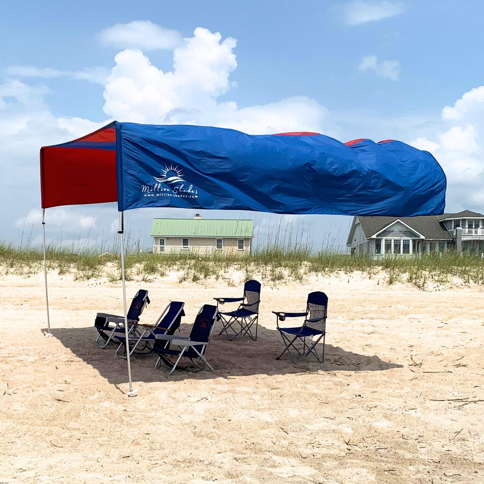 Ultimate Flying Beach Shade Canopy - UPF 50+ Sun Protection, Lightweight & Easy Setup with 360° Views | Most Innovative Beach Tent for Sun Protection | Perfect for Beach, Poolside, Camping & Outdoor Adventures