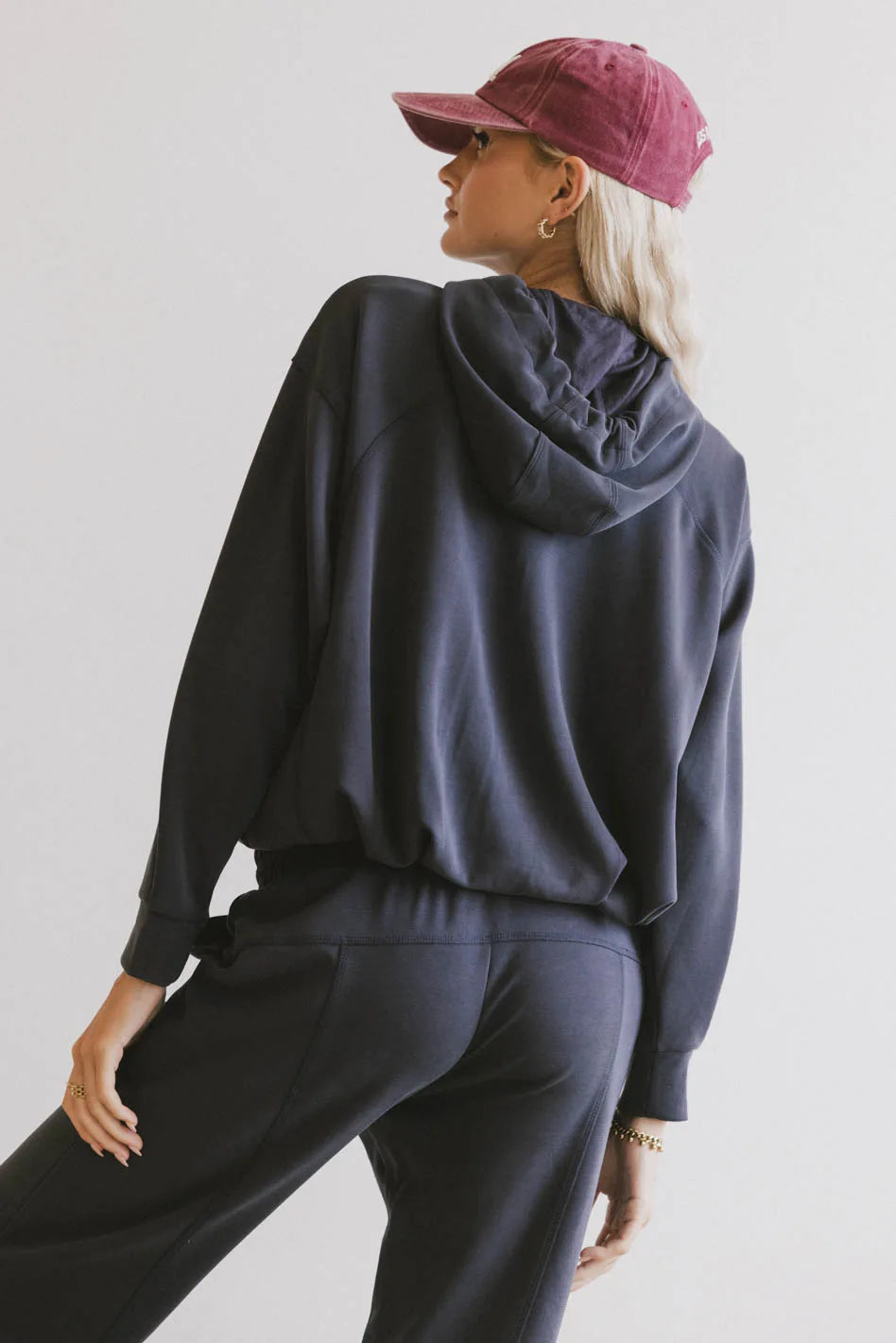 Flow State Pullover Hoodie for Men & Women - Soft Navy Blue Cotton Hooded Sweatshirt | Cozy Loungewear, Casual Outfit & Gym Wear