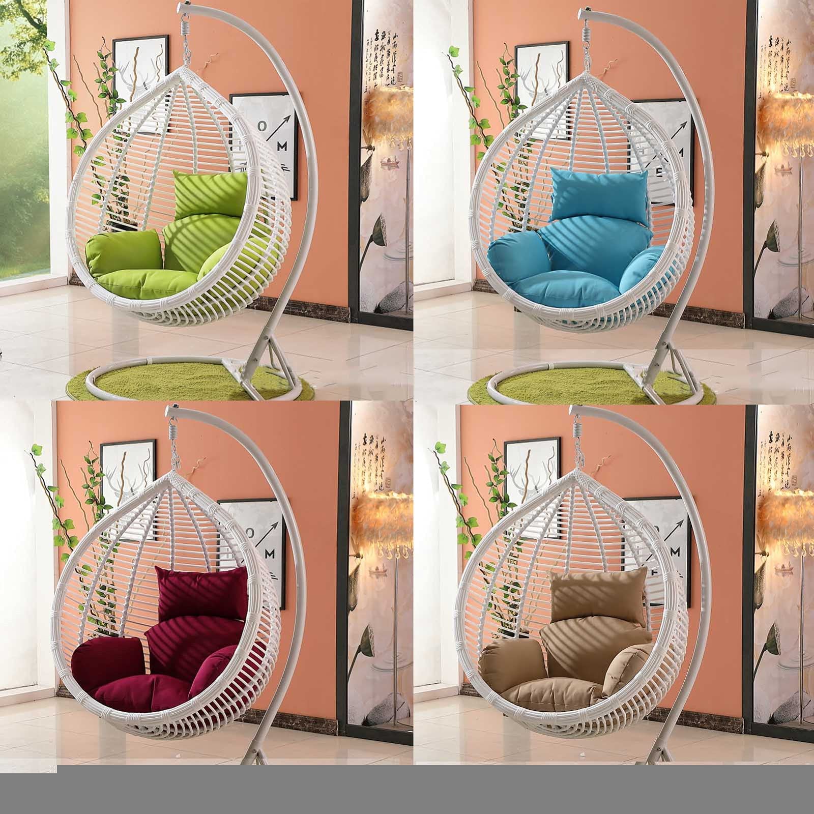 Premium Waterproof Hammock Chair Cushion with Headrest & Armrests - Sun-Resistant Replacement Pad for Egg Chairs & Swing Chairs - Outdoor Garden Lounge Accessory (Brown) - Perfect for Patio, Backyard & Relaxation