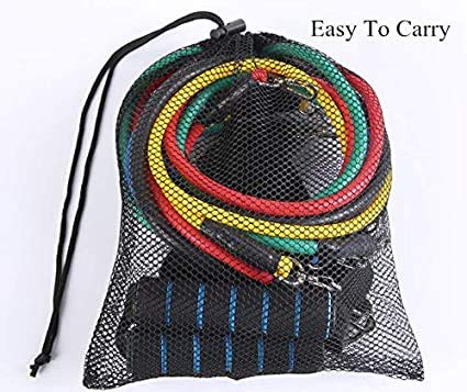 Premium Fitness Resistance Bands Set - 5-Piece Exercise Elastic Bands for Strength Training, Pull Ups, Bodybuilding, Yoga & Pilates - Home Gym Equipment for Weight Lifting & Stretching - Ideal for Home Workouts & Professional Training