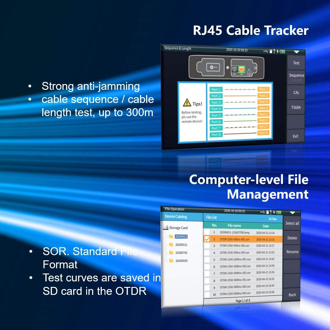 Professional OTDR Tester 1310/1550nm 26/24dB 100km with 4.3