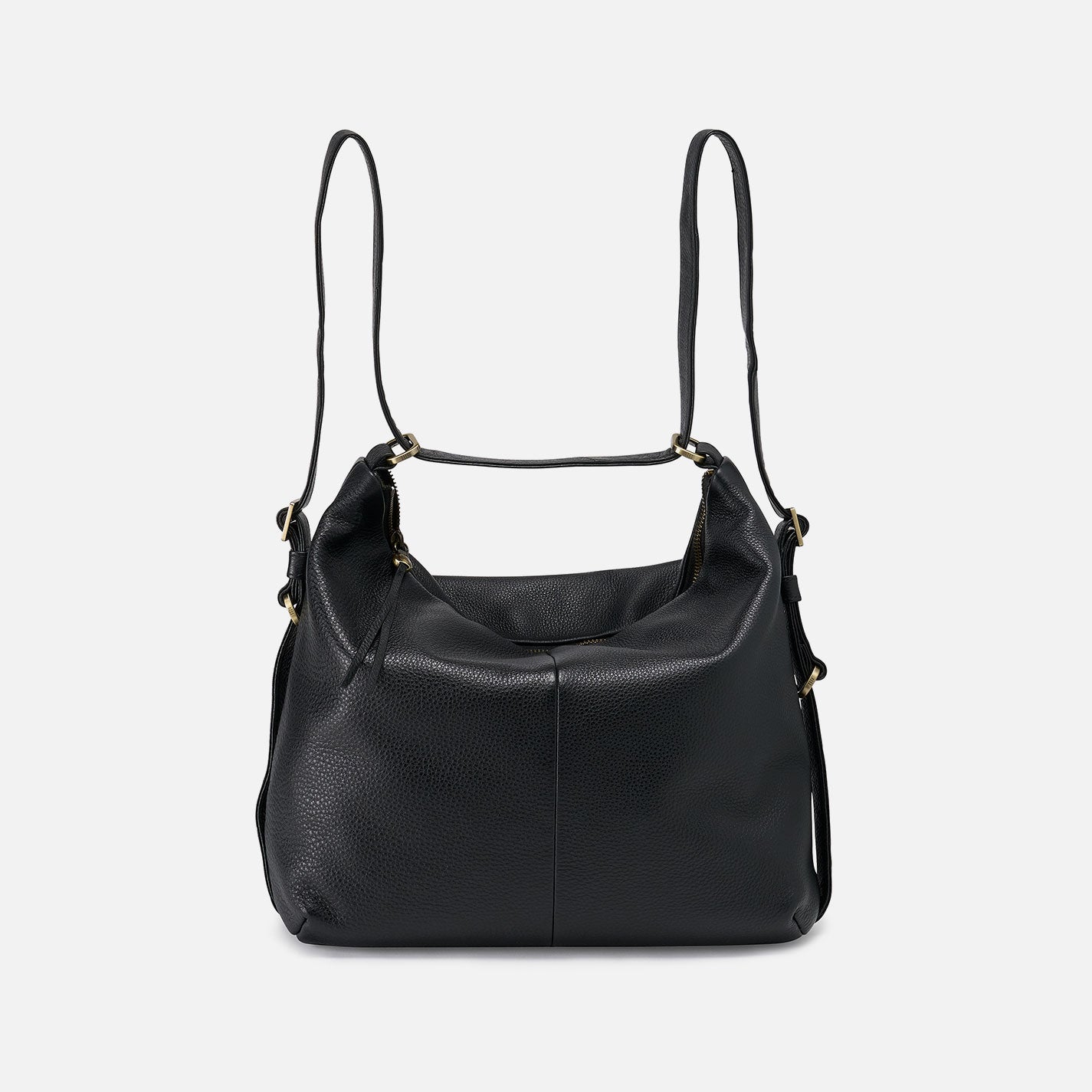 Emily Convertible Backpack in Pebbled Leather - Stylish Black Women's Shoulder Bag & Tote for Work, Travel & Daily Use