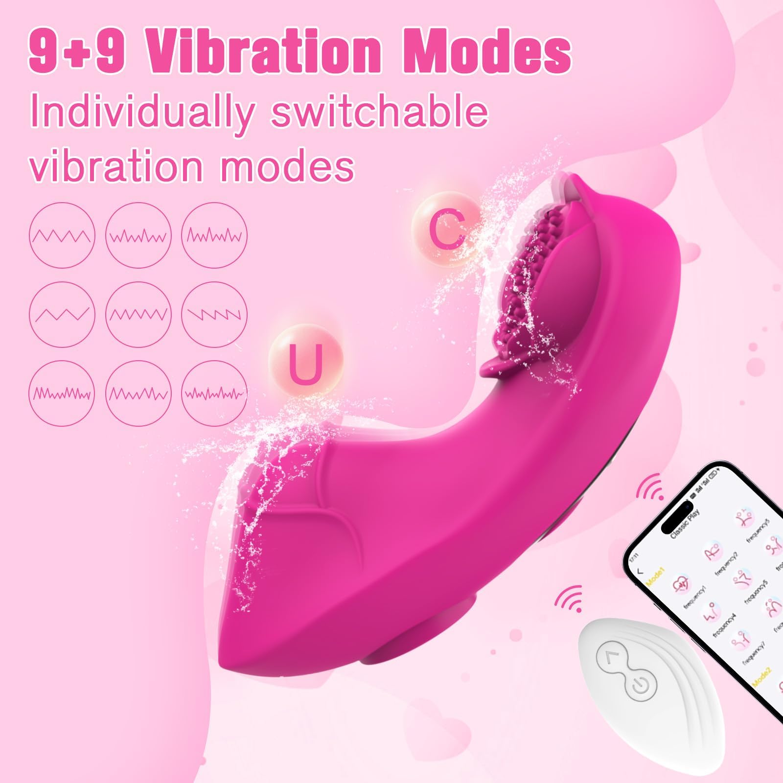 Premium Rose Clit Vibrator for Women - 9 Powerful Vibration Modes with App & Remote Control, Wearable Butterfly Panty Vibrator for Couples Play & Nipple Stimulation | Perfect for Date Nights, LDR & Spicing Up Your Sex Life