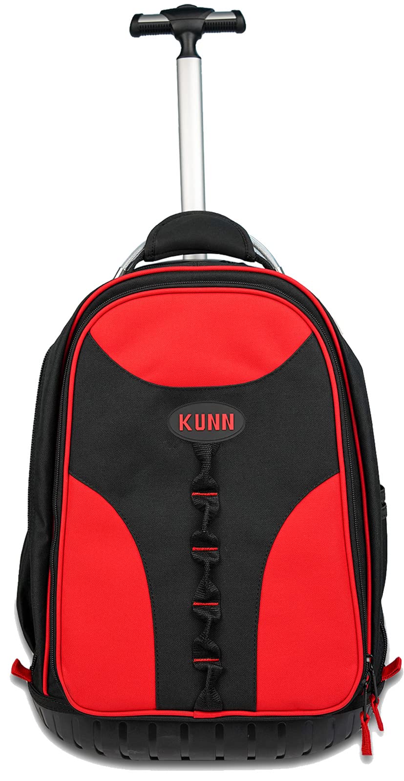 KUNN Rolling Tool Bag Backpack - Heavy Duty Wheeled Tool Organizer for HVAC Electricians & Jobsite Technicians | Portable Workshop Storage for Construction, Maintenance & Repair Work