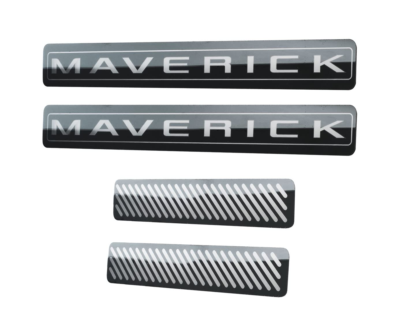 OEM Black Platinum Front & Rear Door Sill Step Plates for 2022-2024 Ford Maverick Crew Cab - Durable Protection & Stylish Upgrade for Truck Accessories