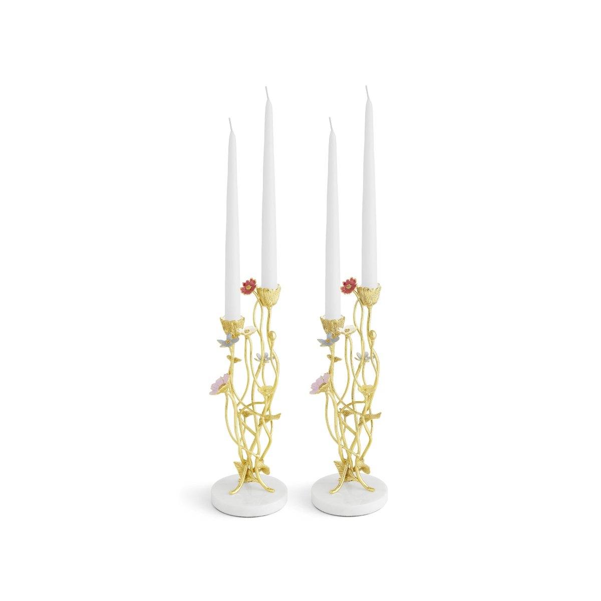 Wildflowers Candle Holders Set of 2 - Elegant Glass Votive Candle Holders for Wedding Centerpieces, Home Decor, and Romantic Ambiance