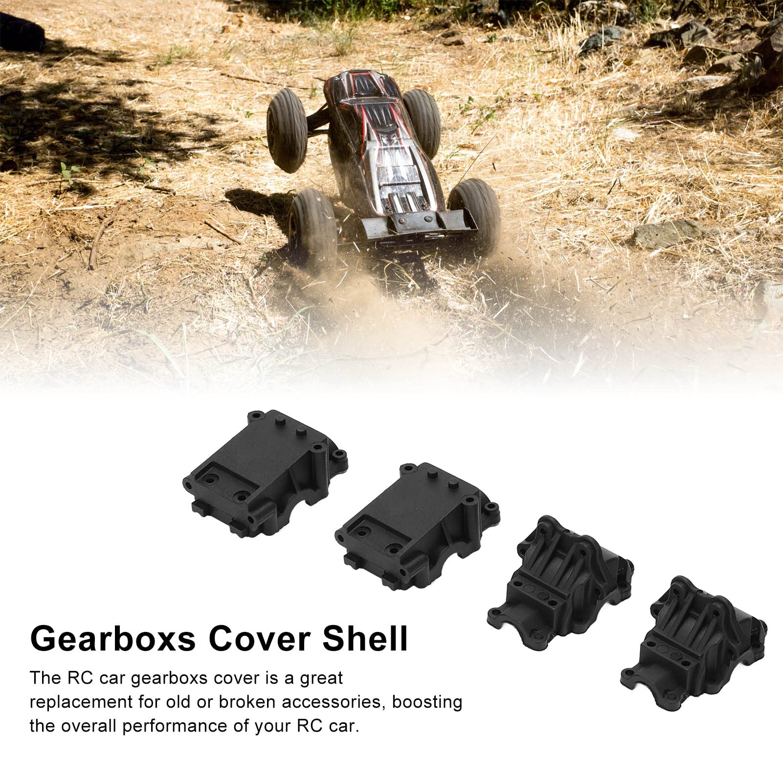 VBESTLIFE RC Car Gearbox Cover Set - Durable Housing for Wltoys 144001, 144002, 124019, 124018 - Perfect for Off-Road Racing and Maintenance