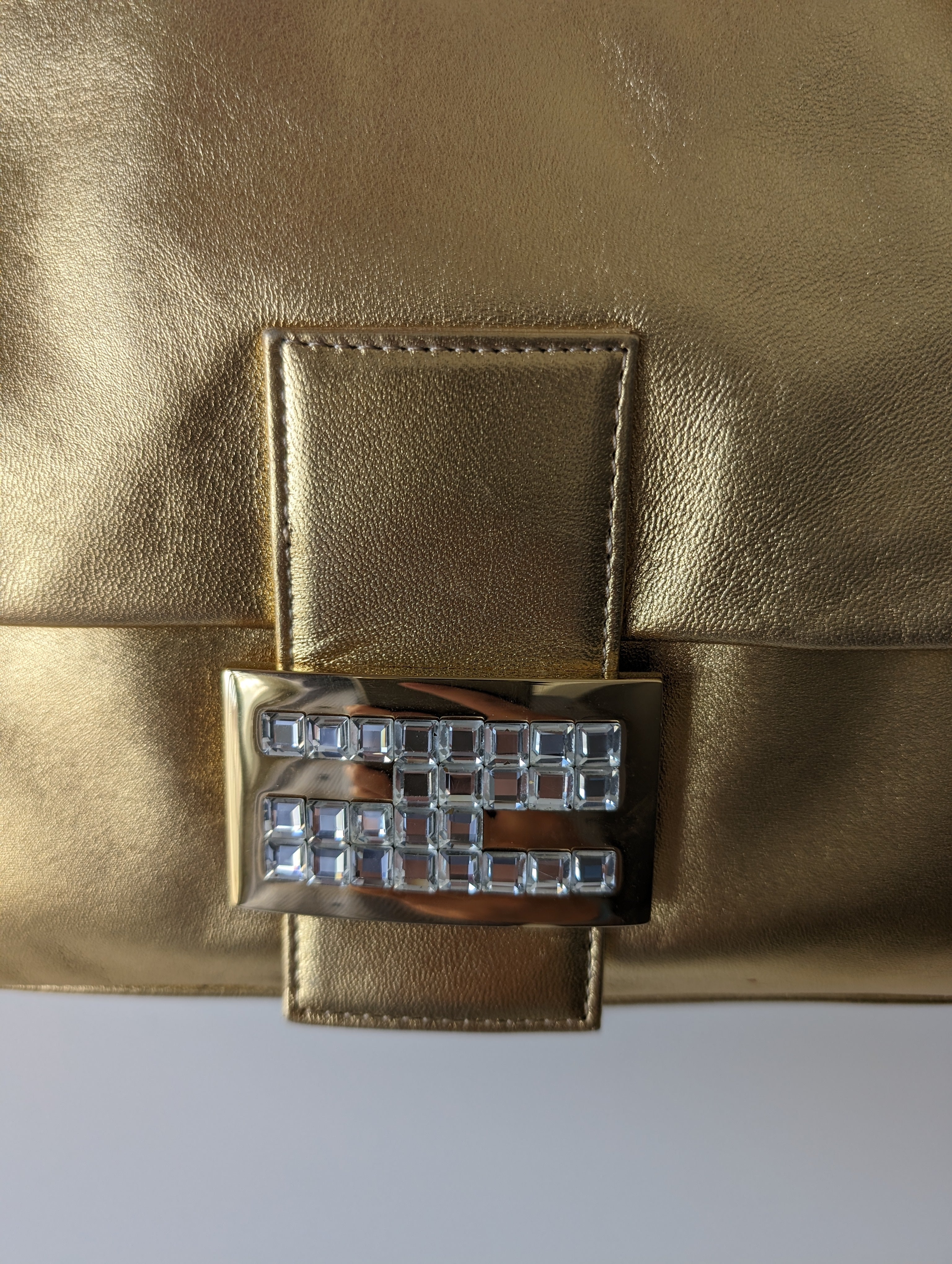 Fendi Gold Mamma Size Baguette Bag - Luxury Designer Handbag for Women | Perfect for Parties, Weddings & Evening Events