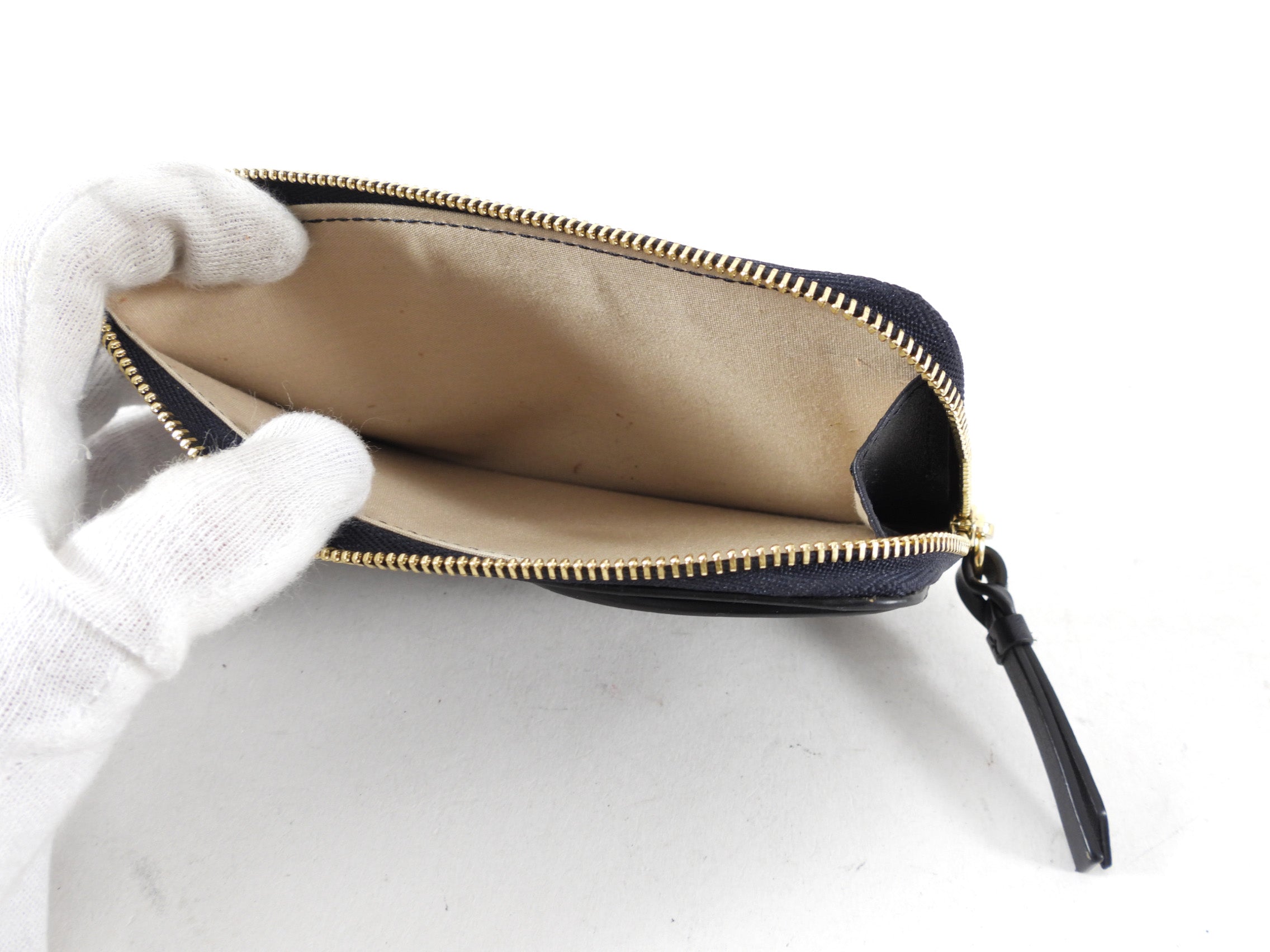 Chloe Navy Blue Embossed Leather Card Holder Wallet - Slim RFID Blocking Credit Card Case for Women & Men - Perfect for Everyday Use, Travel, and Business