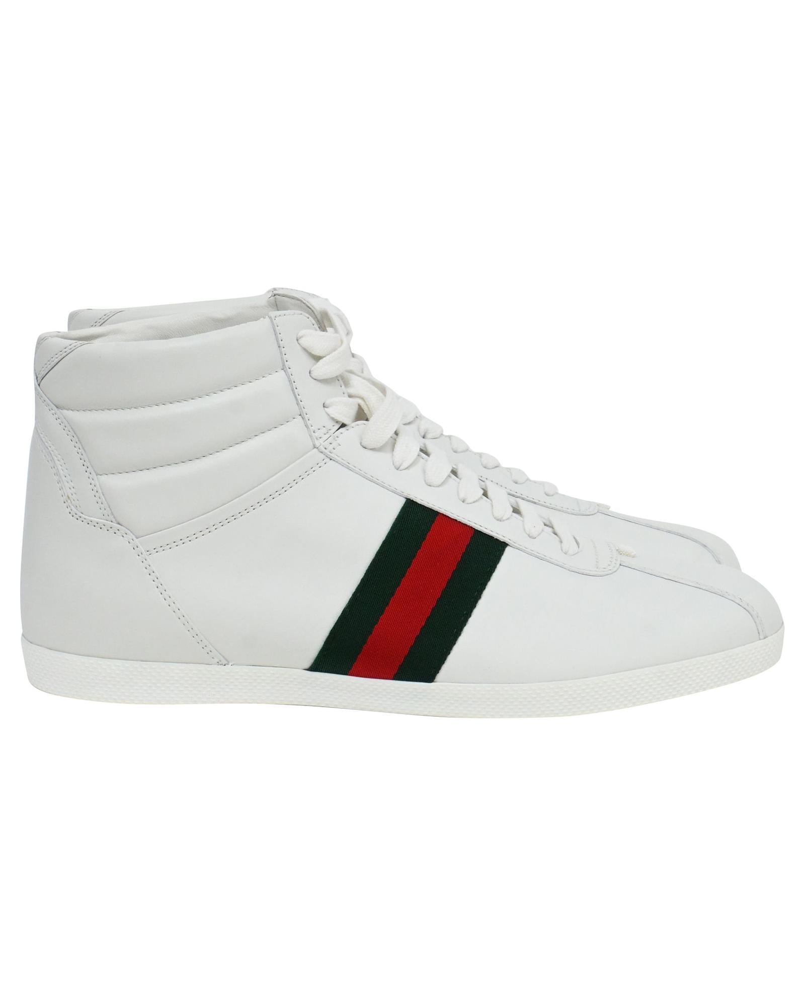 Ace High Top Leather Sneakers for Men - Classic Retro Basketball Shoes - Comfortable & Durable Casual Wear for Street Style & Gym Workouts