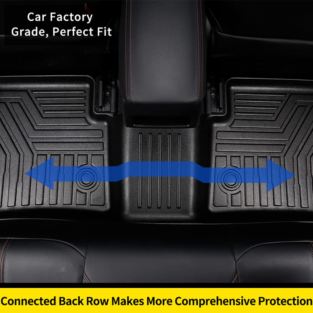 Premium All-Weather Car Floor Mats for Toyota Corolla 2020-2022 - Custom Fit, Heavy Duty Rubber, Anti-Slip, Odorless & Washable - Perfect for Daily Commute, Road Trips & Harsh Weather Protection (Black)