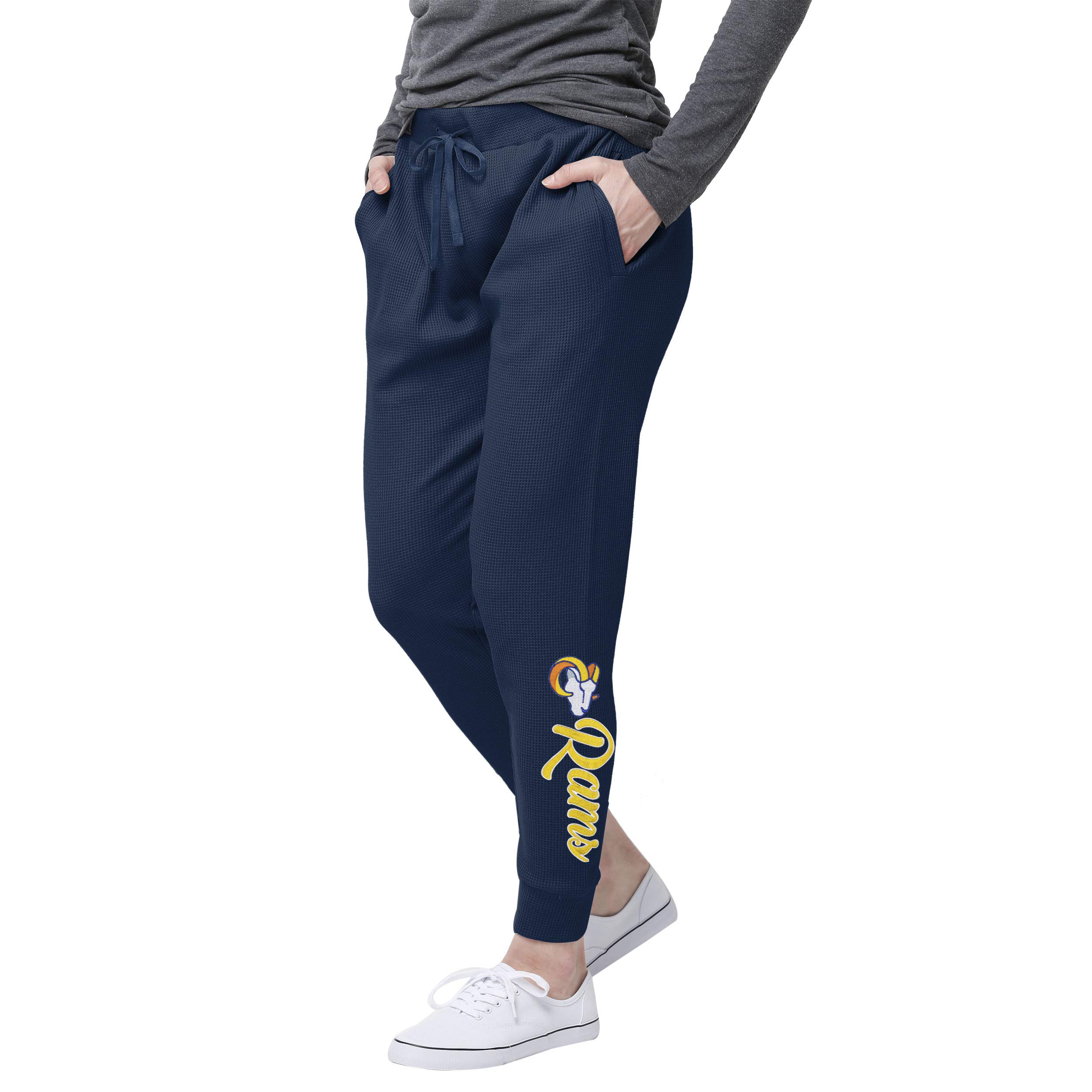 FOCO Women's Team Color Waffle Lounge Pants - Soft & Comfortable Fleece Pajama Bottoms for Relaxing at Home, Lounging & Sleepwear
