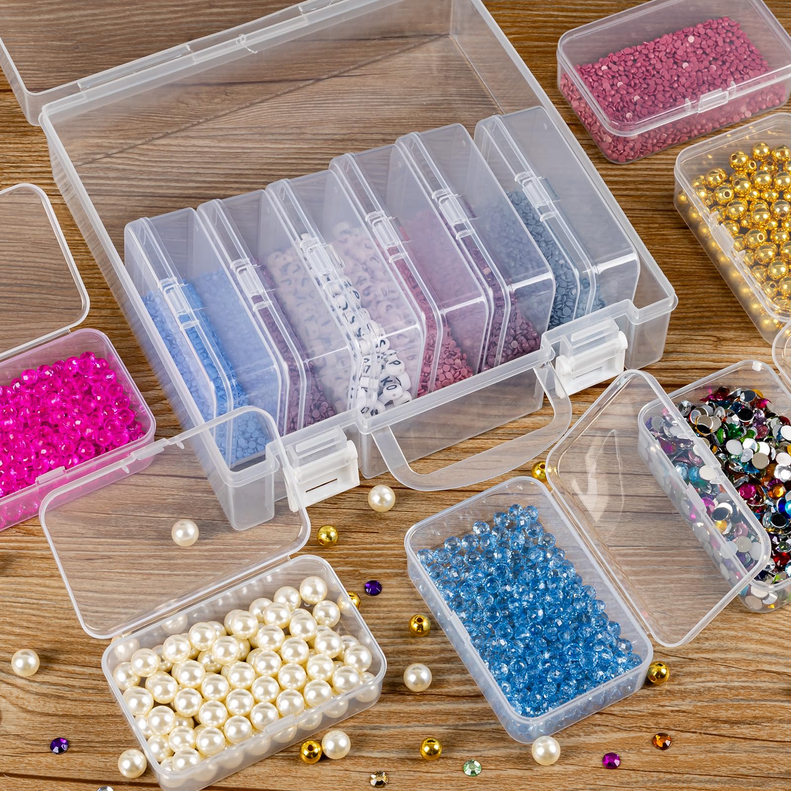 Diamond Painting Bead Organizer Box - 12 Grid Small Plastic Storage Container for Beads, Rhinestones & Embroidery Accessories | Perfect for DIY Crafts, Jewelry Making & Art Projects