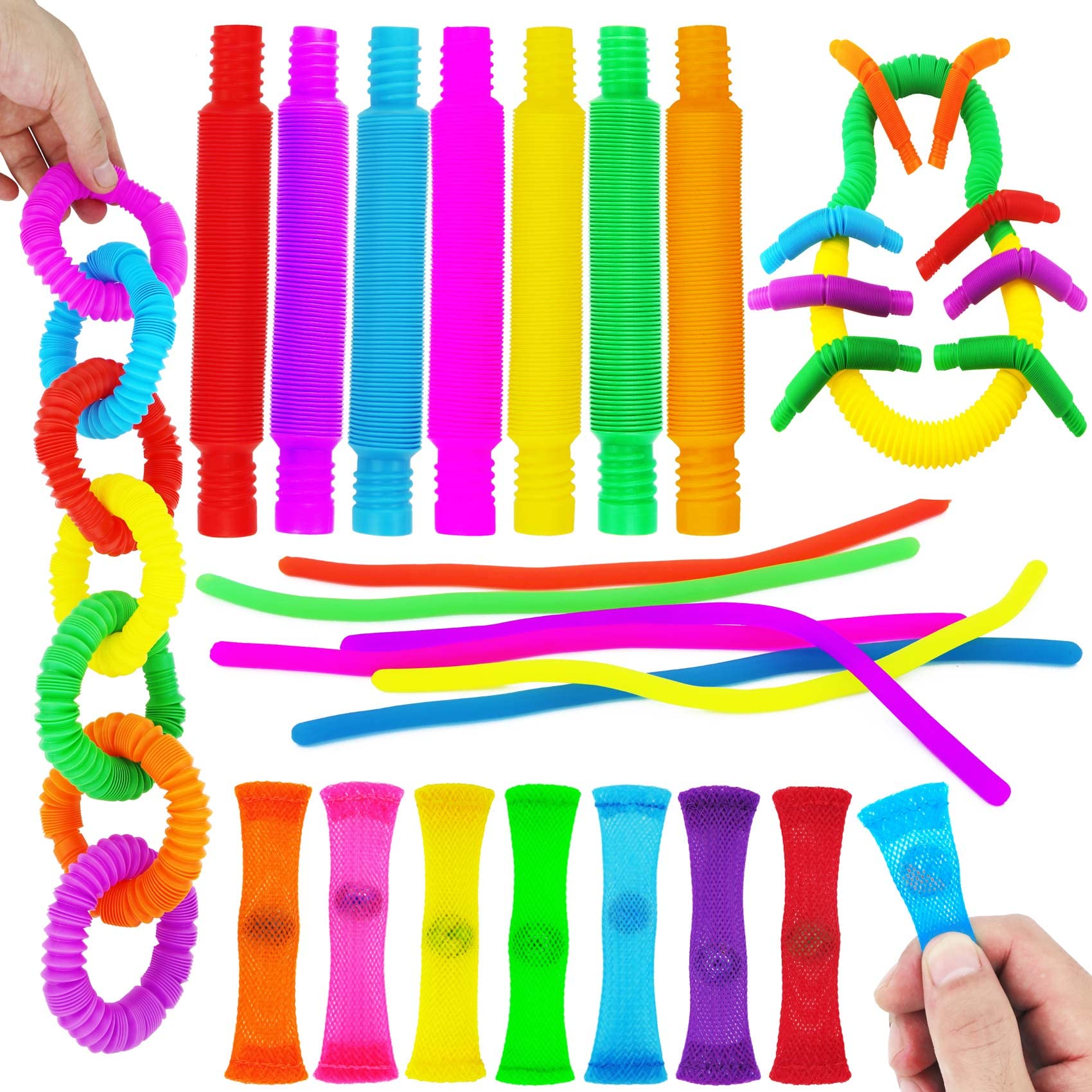 20pcs Sensory Fidget Toys Set for Stress & Anxiety Relief - ADHD Autism Focus Tools for Kids & Adults - Perfect for Office, Classroom, Travel and Home Use