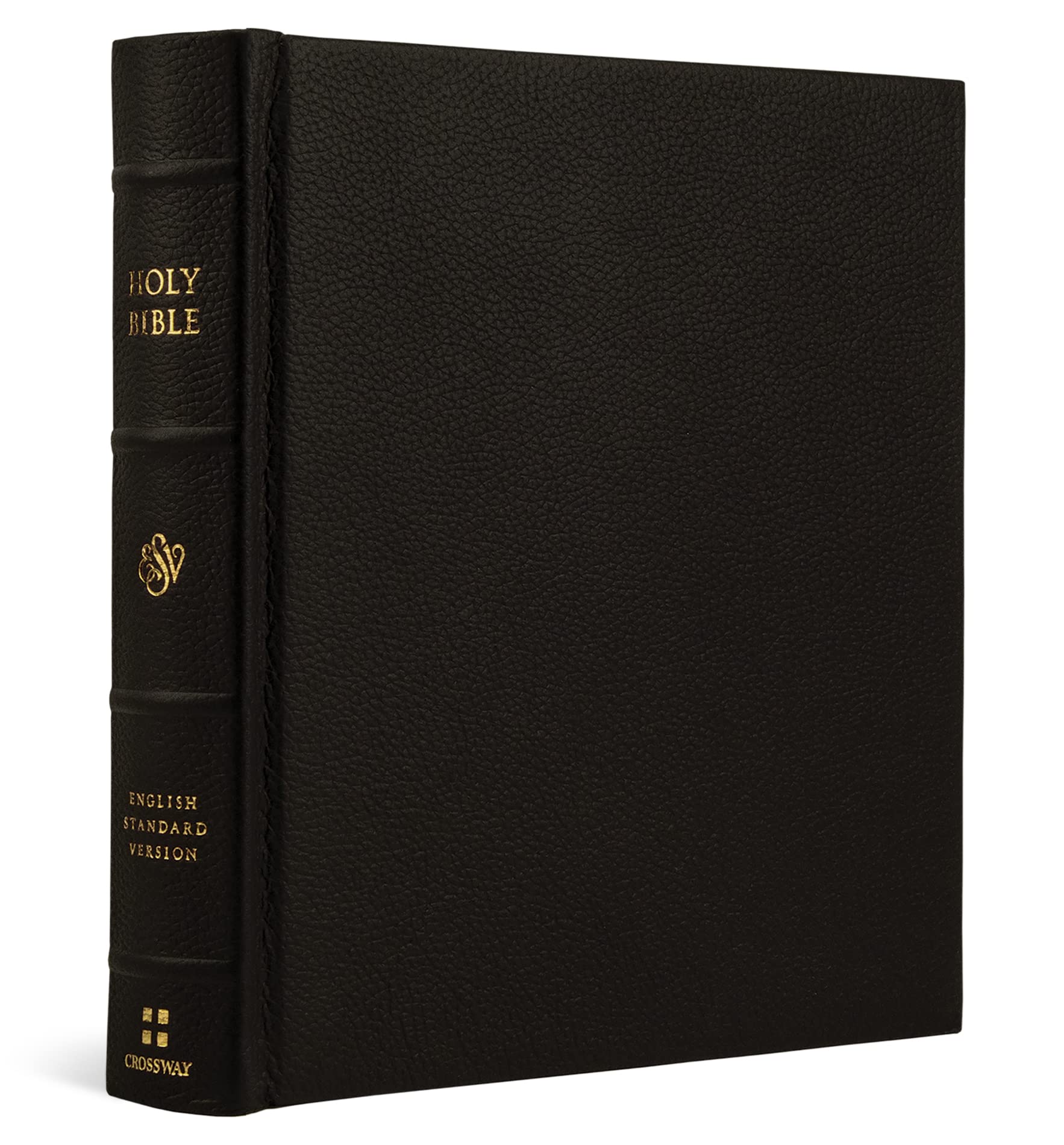 ESV Journaling Bible - Premium Buffalo Leather Cover, Deep Brown - Perfect for Bible Study, Note-Taking & Personal Reflection