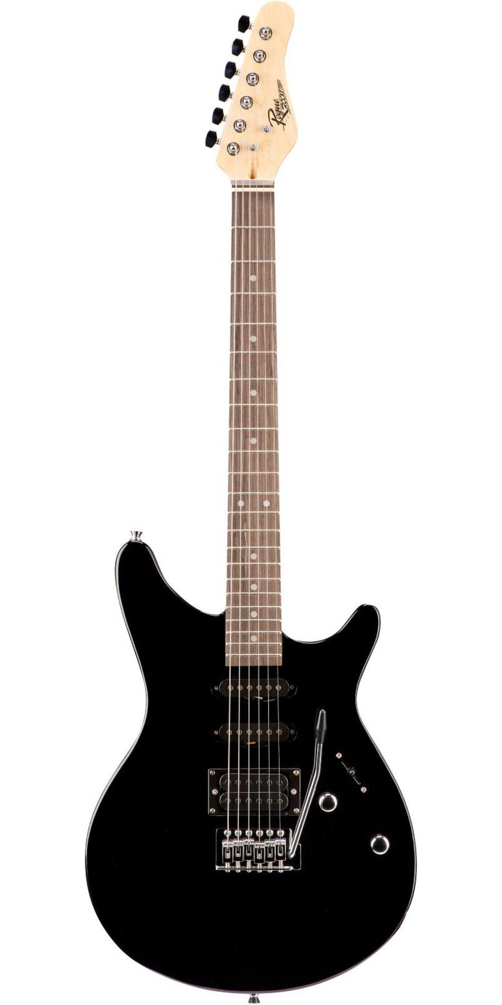 Rogue Rocketeer Electric Guitar Pack - Black | Complete Starter Kit with Amp, Strap, Picks & Cable | Perfect for Beginners, Practice & Live Performances