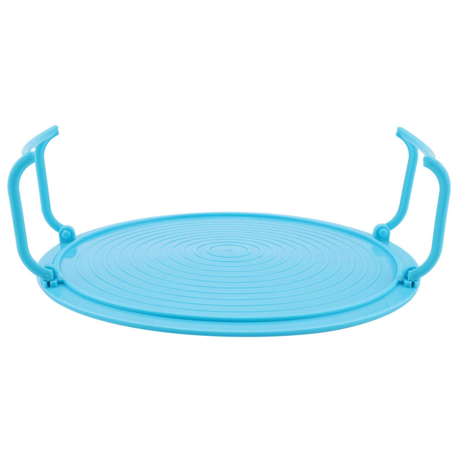 3-in-1 Microwave Plate Stacker & Food Splatter Cover with Foldable Handles - Plastic Microwave Plate Holder & Carrying Tray for Bowls and Plates | Space-Saving Kitchen Organizer for Microwave & Countertop Storage