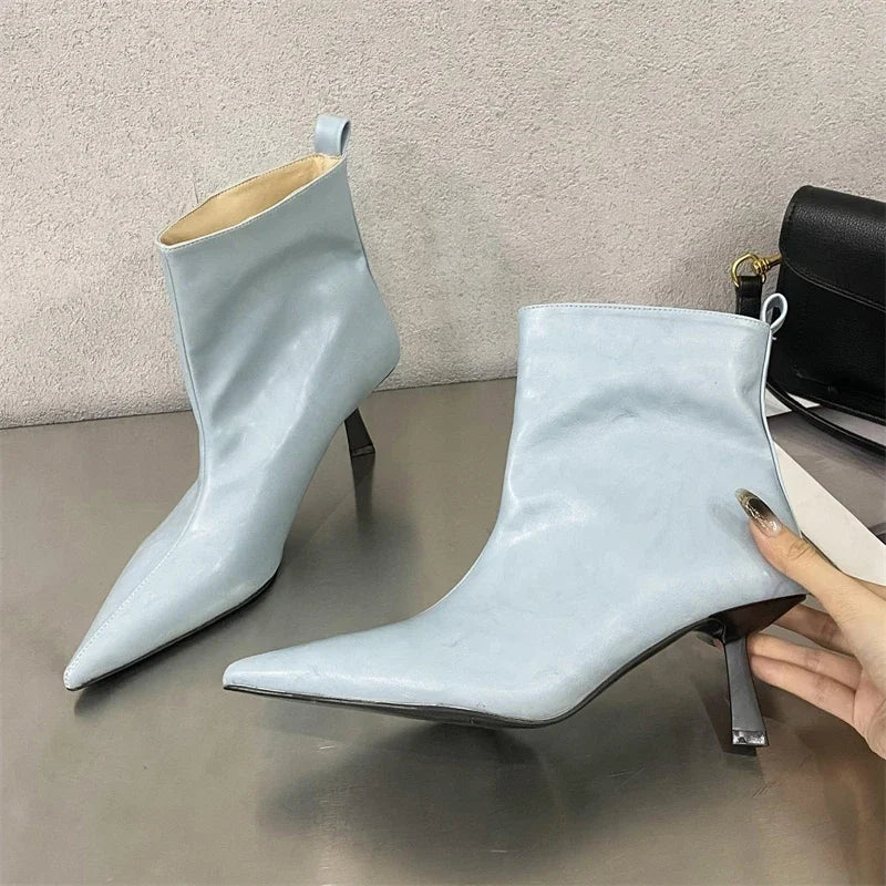 Eilyken Women's Pointed Toe Ankle Boots - Stylish Wedding Party Shoes for Winter & Autumn, Slim Fit Short Ladies Booties - Perfect for Weddings, Parties, Office Wear & Casual Outfits