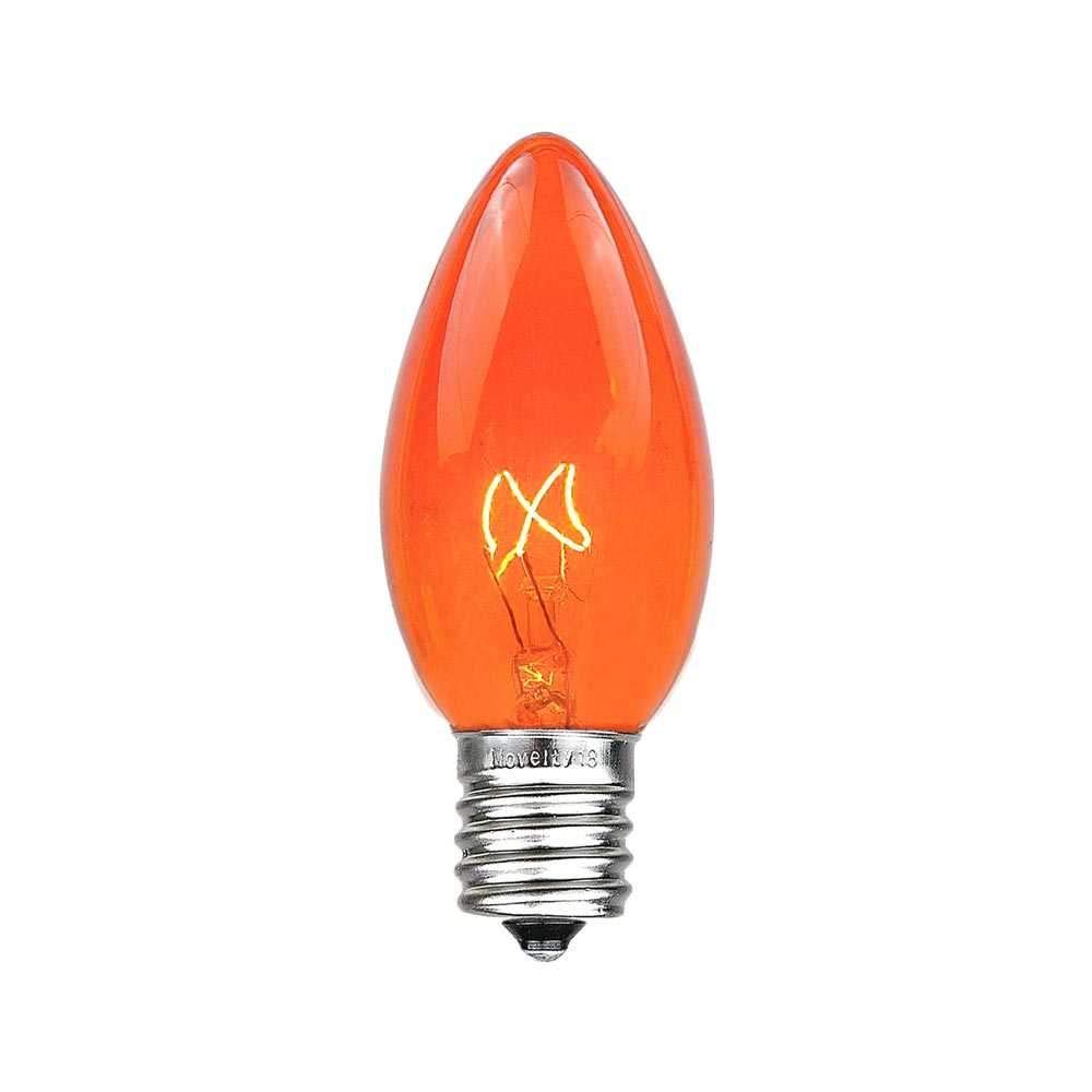 C9 Orange Christmas String Lights - 100ft Outdoor Christmas Lights for Patio, Roofline & Hanging Decor - Weatherproof Black Wire Holiday Lights for Christmas Tree, Yard, Party & Home Decoration