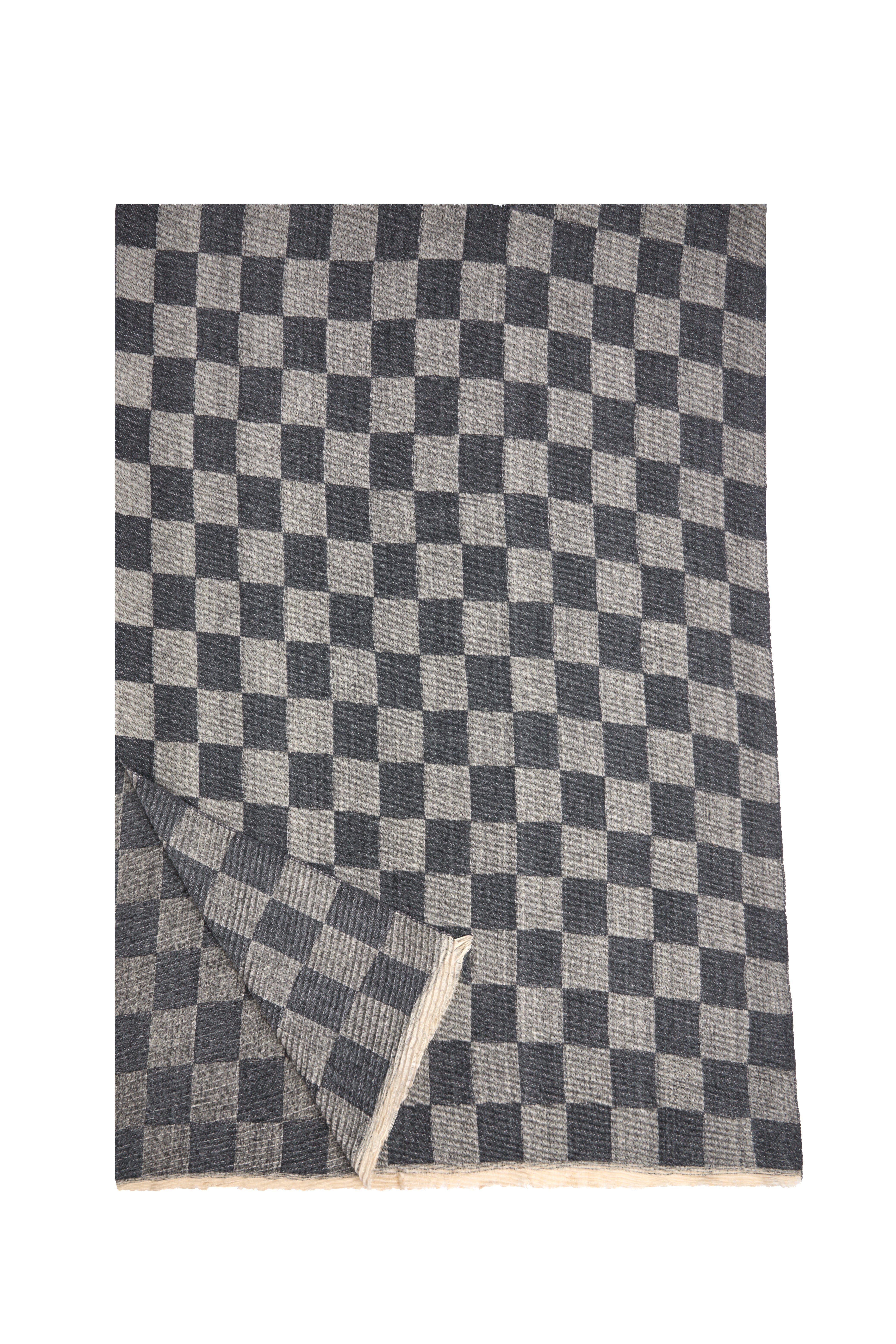 Crinkled Checkered Scarf - Soft Plaid Fashion Scarf for Women & Men - Perfect for Fall, Winter & Holiday Outfits