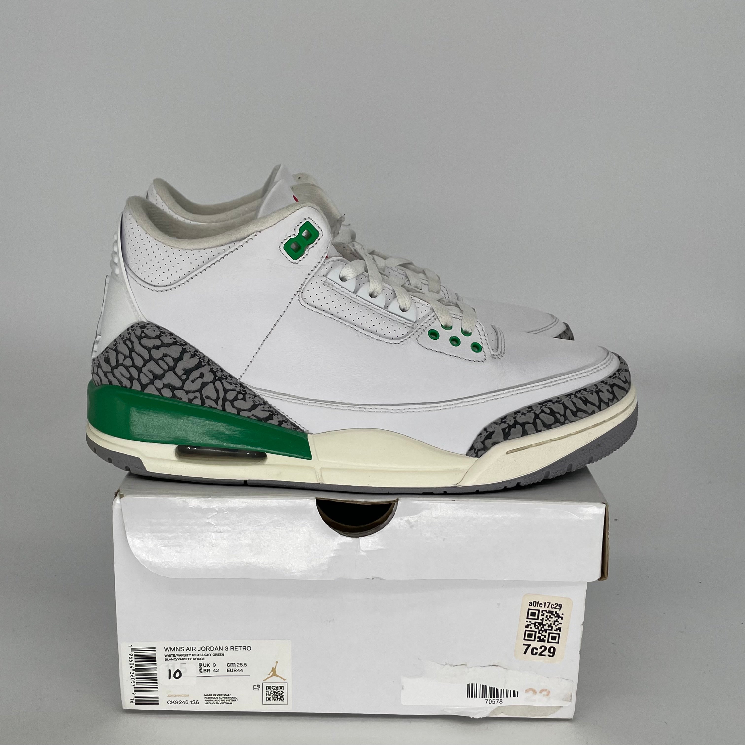 AIR JORDAN 3 Lucky Green Women's Basketball Shoes Size 10/11.5W - Style CK9246-136 | Retro Sneakers for Running, Gym & Streetwear Fashion