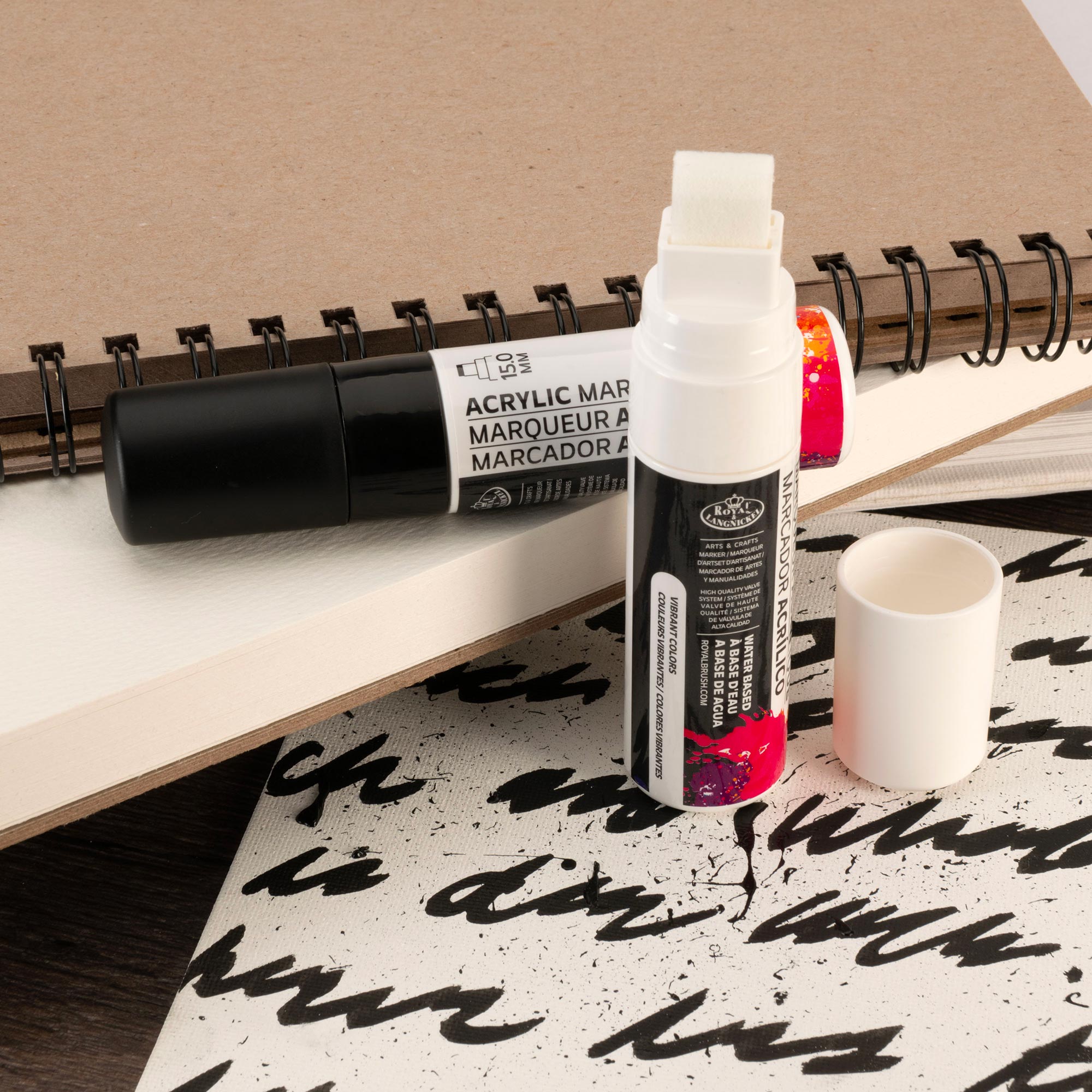 Premium Acrylic Marker Kit - Jumbo Tip Black & White Set of 2 - Ideal for Canvas Painting, DIY Crafts & Sign Making