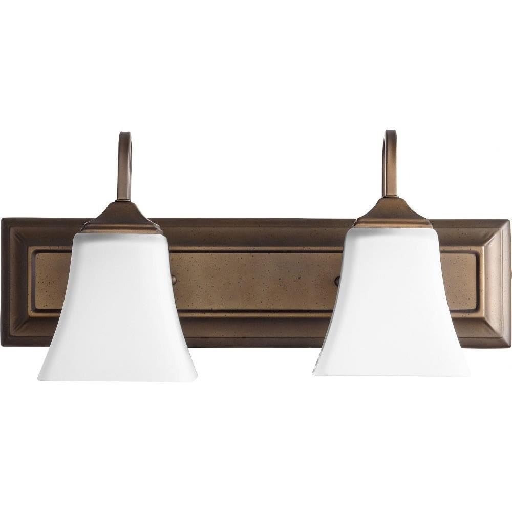 5104-2-86 Transitional Two Light Vanity in Bronze/Dark Finish - Modern Bathroom Lighting Fixture for Vanity Mirror, Perfect for Master Bath or Powder Room Decor