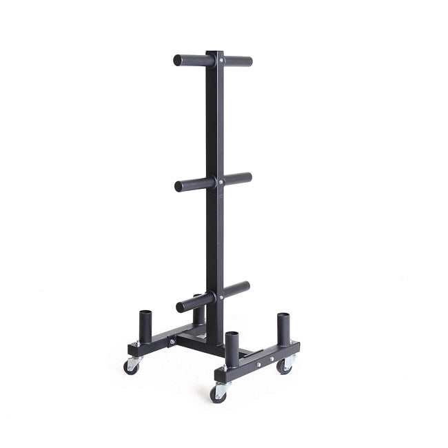 XM Fitness Olympic Bumper Plate Holder - Heavy Duty Weight Plate Storage Rack for Gym & Home Workout - Perfect for CrossFit, Weightlifting, and Strength Training